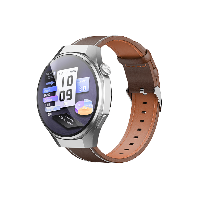 Havit M9064 1.46" Curved 3D HD TFT Large Screen, Wireless Call, DIY Video watch face, Ai Voice Assistant Smart Watch_Silver
