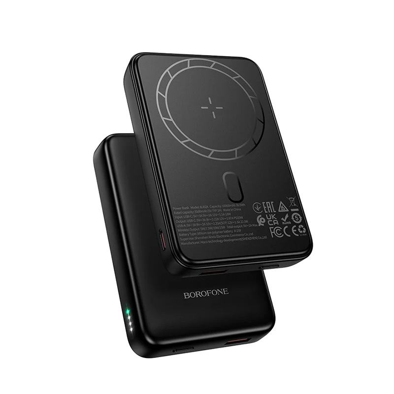 HOCO BOROFONE BJ82A 10000mAh Magnetic Charge Ultra Slim & Portable PD20W Power Bank_Black