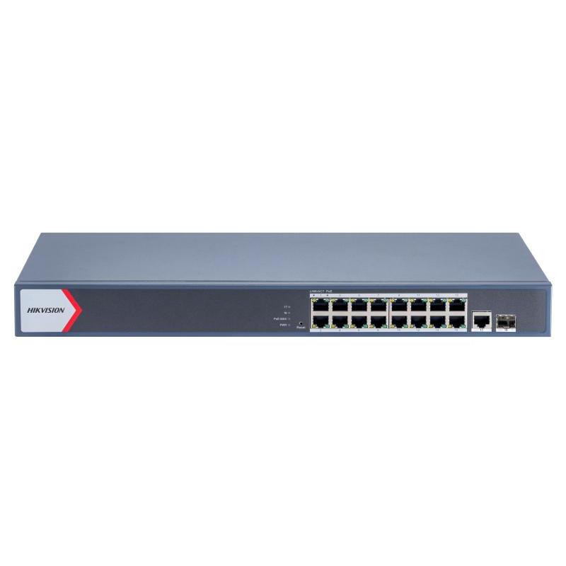 Hikvision DS-3E1518P-EI 16 Port Gigabit Smart Managed Long Range 230W POE+ Switch