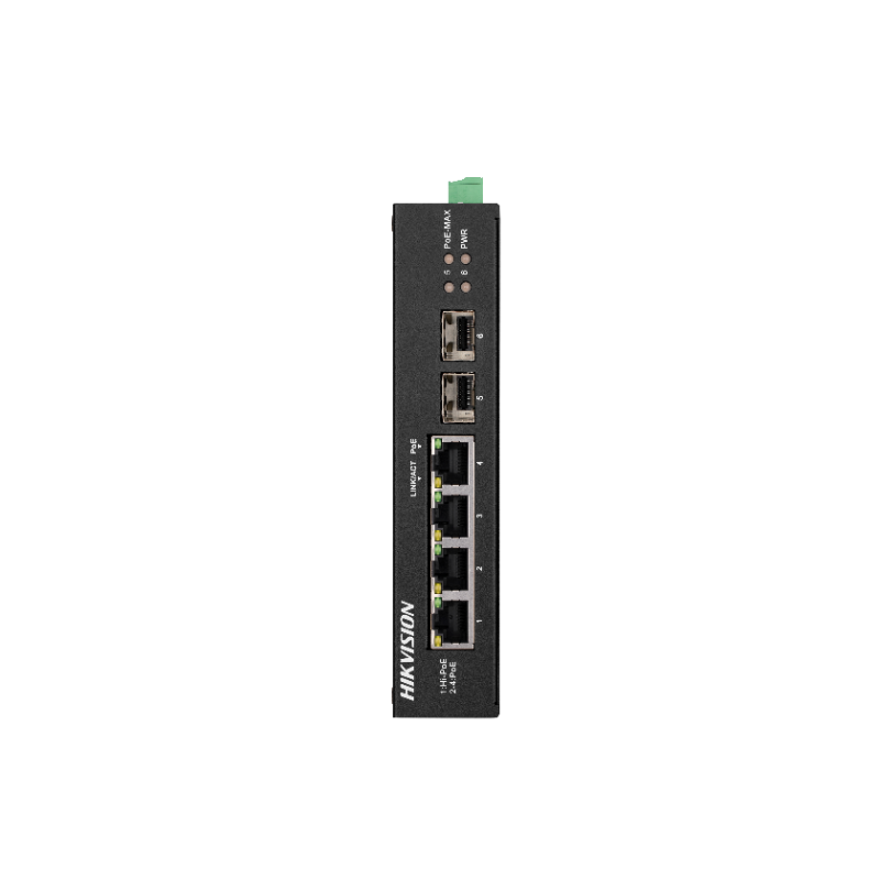 Hikvision DS-3T0506HP-E/HS 4 Port Gigabit Unmanaged Harsh POE Switch