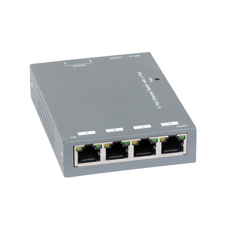 Speedex 6 Ports Switch with 4 Ports 10/100Mbps POE+ and 2 Port Gigabit 60W Switch