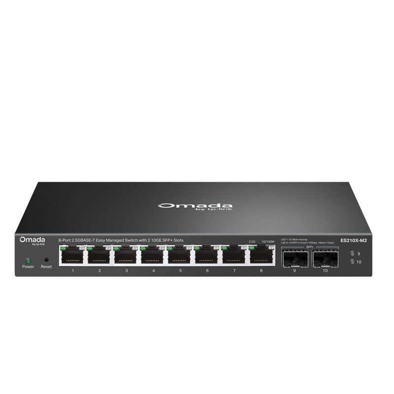 TP-Link ES210X-M2 Omada 8-Port 2.5G BASE-T Easy Managed Switch with 2 10GE SFP+ Slots