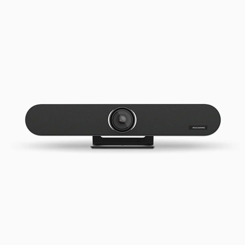 ROCWARE RB10 All-in-One 4K UHD Smart Conferencing Video Bar Webcam with Built-in digital microphone and full-range speaker,114 degree(DFOV)lens, ePTZ, Digital Noise Reduction, supports Wireless connection