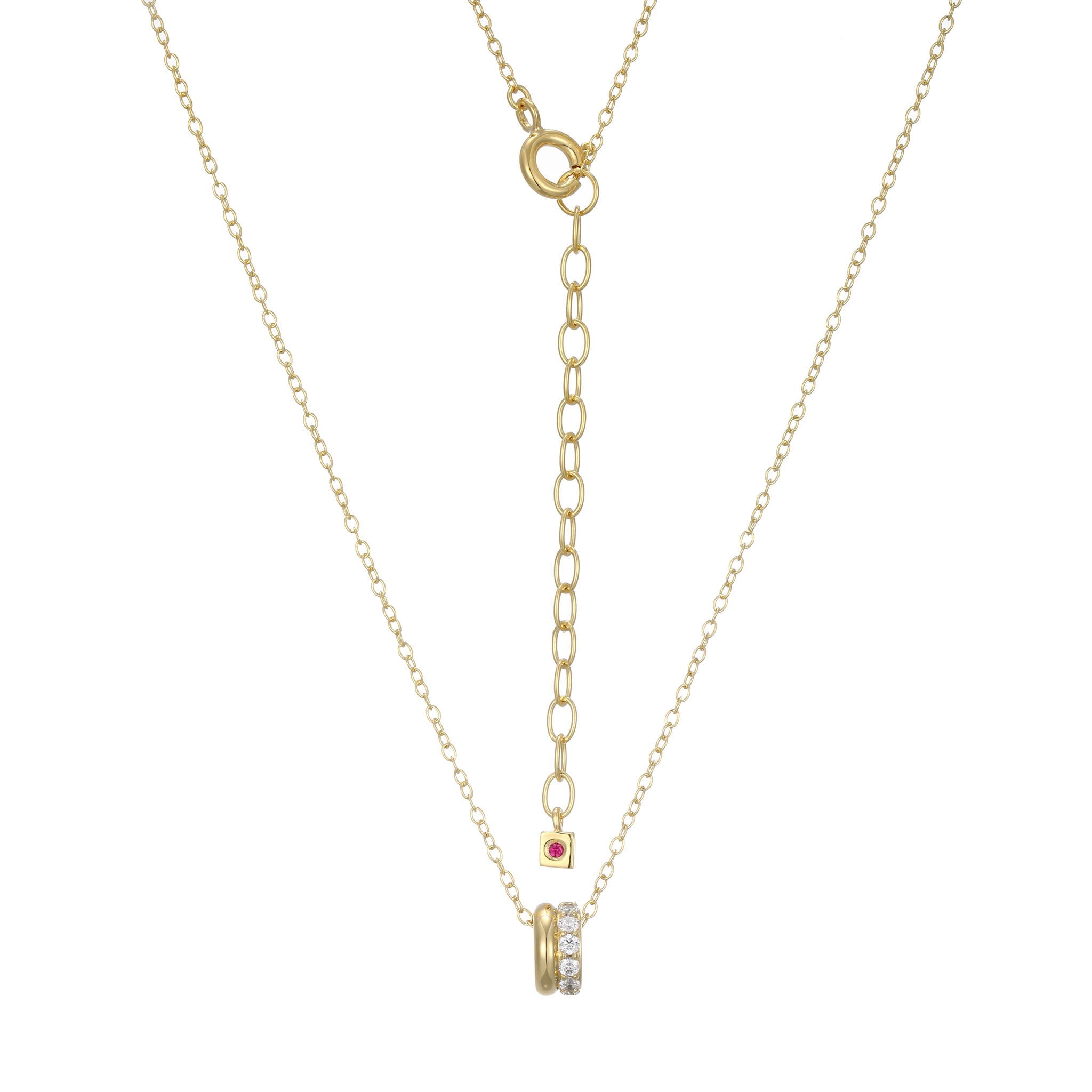 This Necklace Is Called 'Goddess' For A Reason. Featuring Brilliant Cubic Zirconia Set In 18K Gold-Plated Sterling Silver, It Adds Sophisticated Style While Offering Versatility And Comfort With A 16" Cable Chain And A 2" Extender.