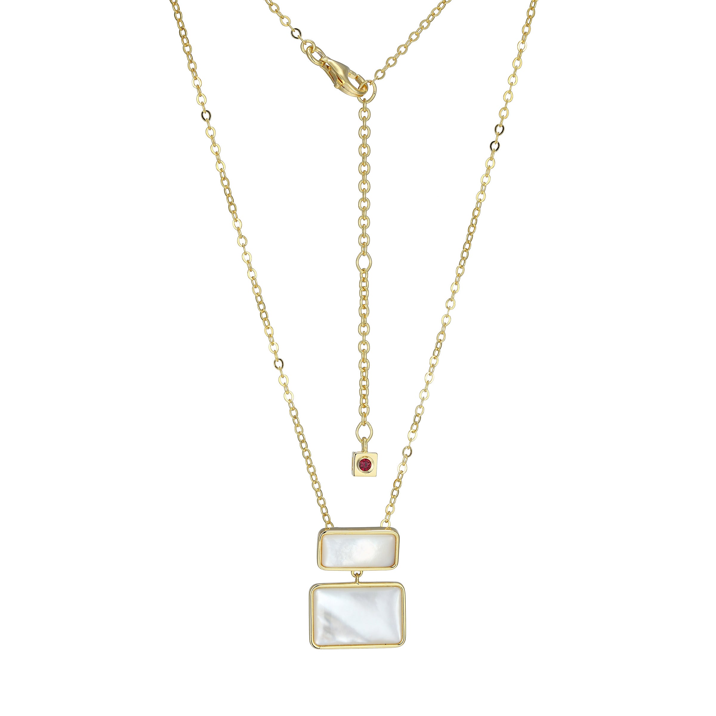 LN0238 - Vera Tiered Mother-of-Pearl Necklace