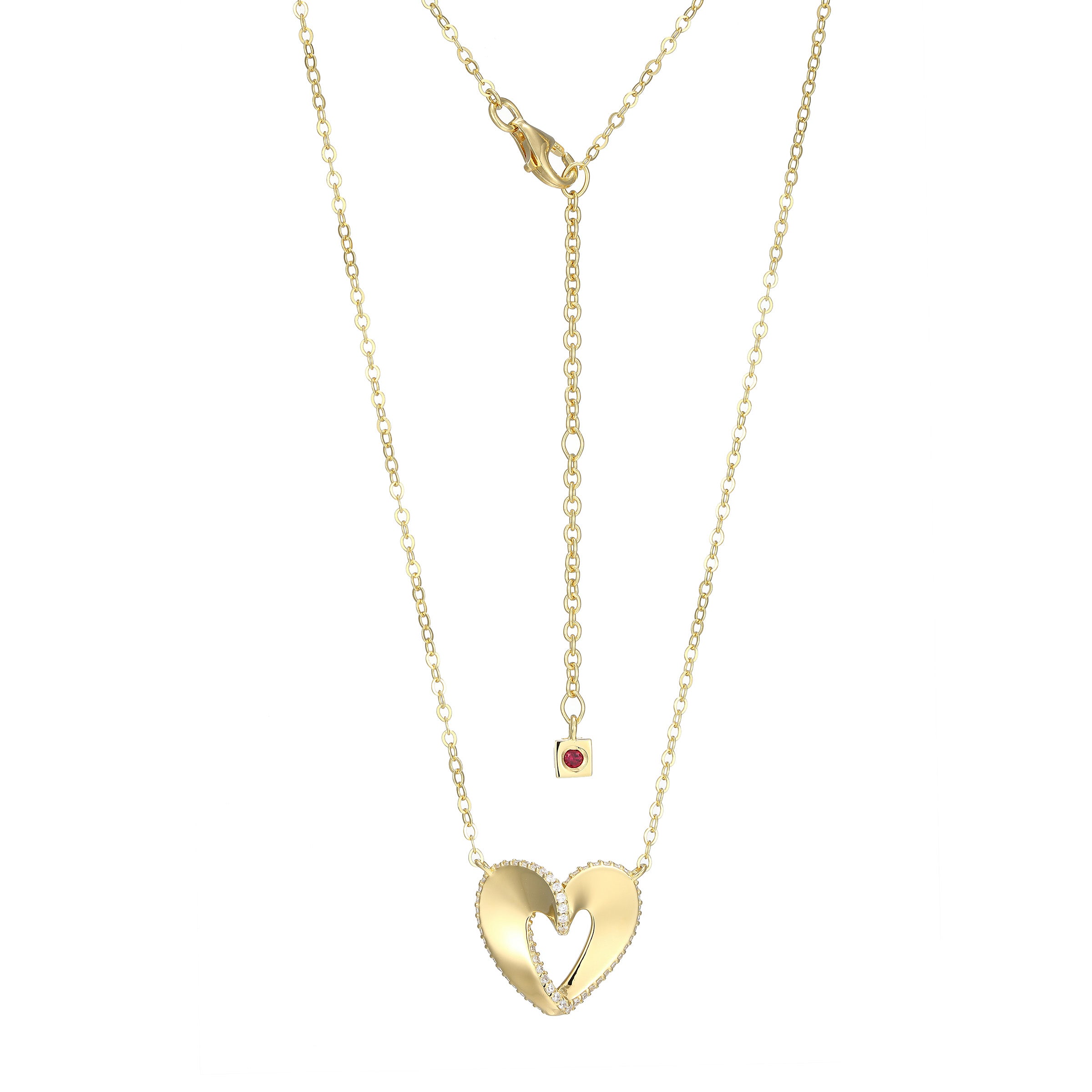 LN0251 - Ribbon Heart Necklace