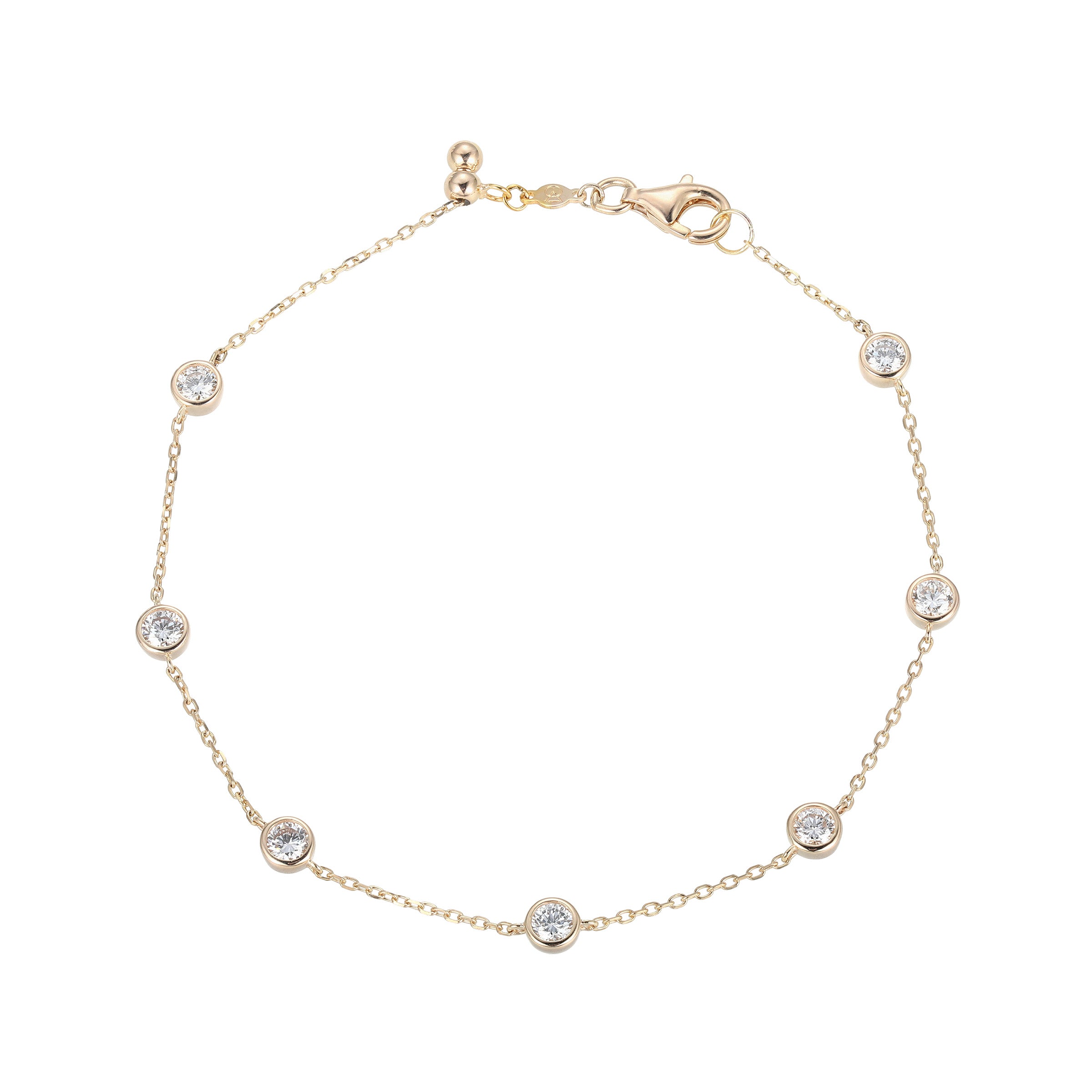 MB0112 - Essentials Medium Station Lab-Created Diamond Bracelet