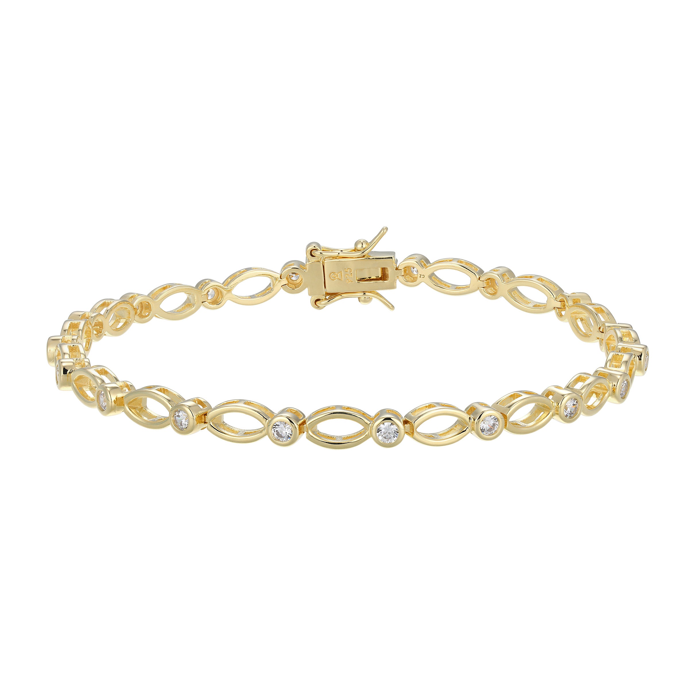 MB0130 - Timeless Marquise Lab-Created Diamond Line Bracelet