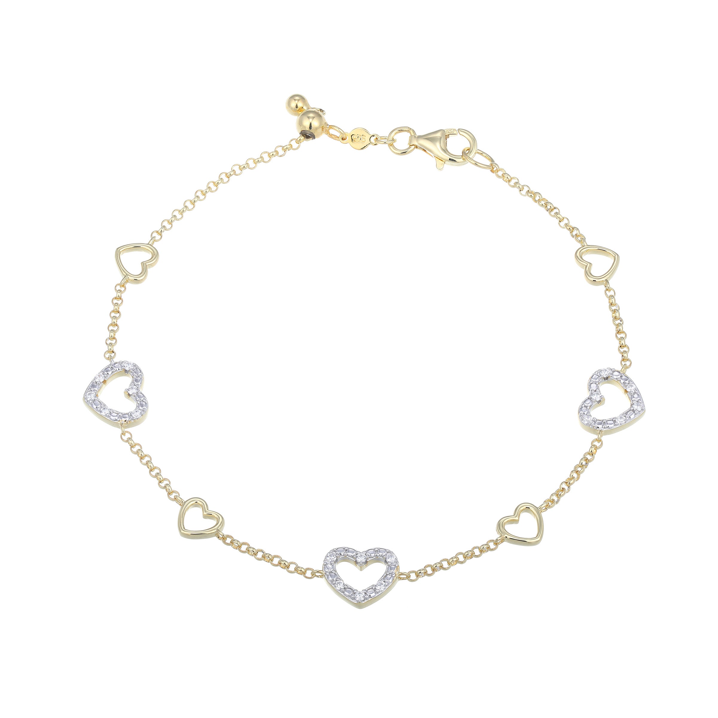 BB0274Y - Amore Station Lab-Created Diamond Bolo Bracelet