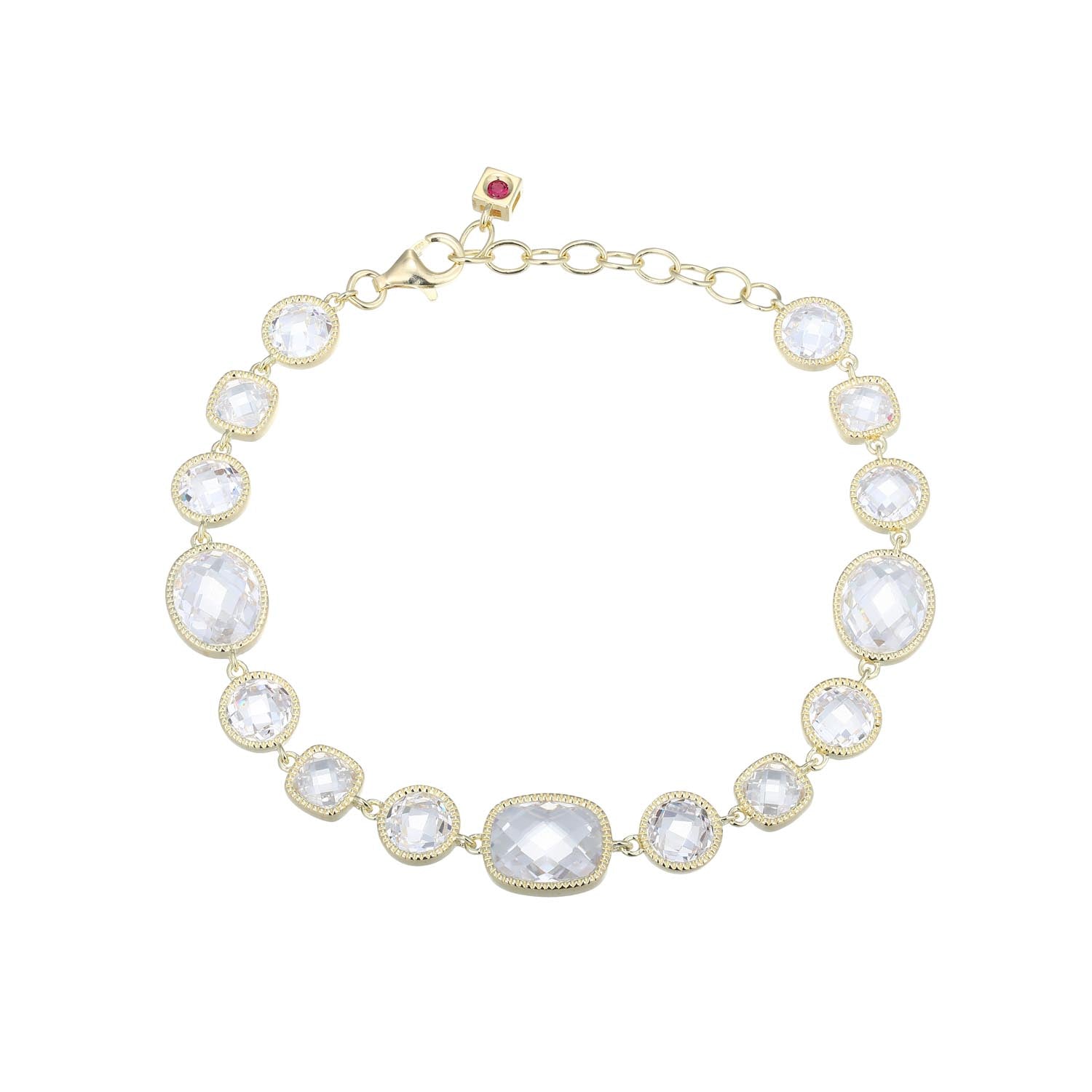 Inspired By Iconic Parisian Designs, This Essence Collection Necklace Features A Harmonious Arrangement Of Cubic Zirconias Framed In Milgrain, Brightening Any Ensemble. Available In Rhodium Or Gold-Plated Sterling Silver.