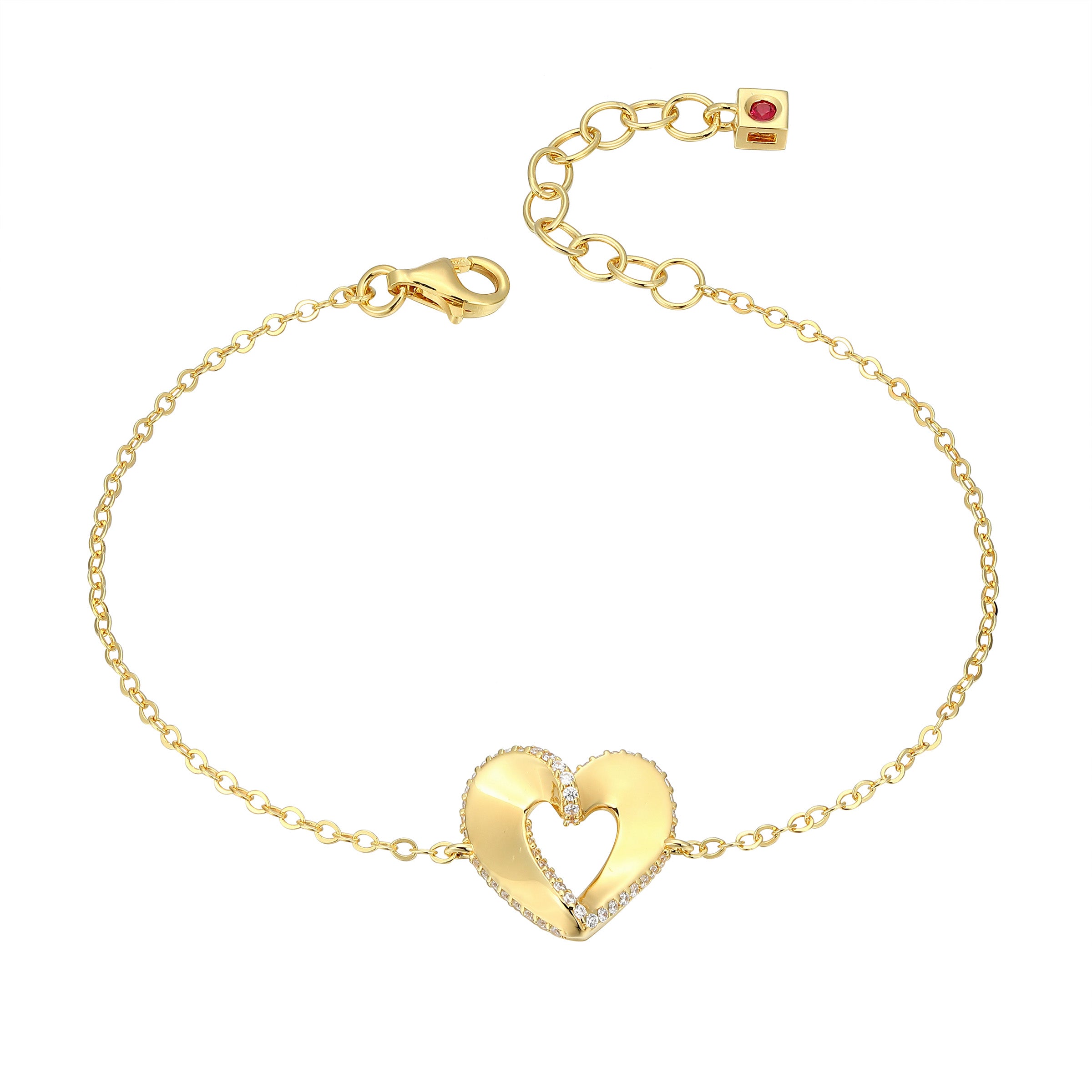 LB0251 - Heart Ribbon Bracelet