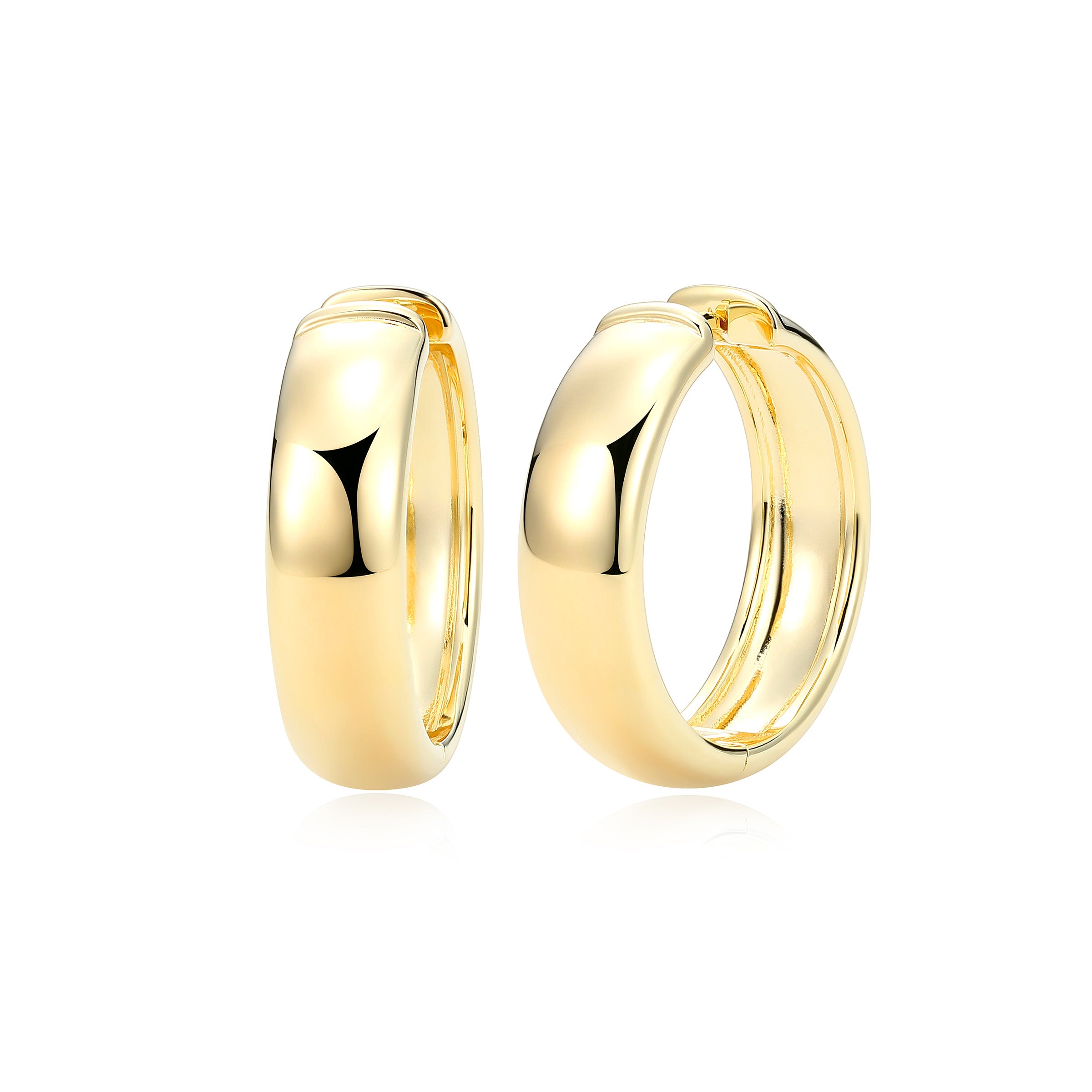 Ss Gp40(10K Color) 25Mm Hoop Earrings