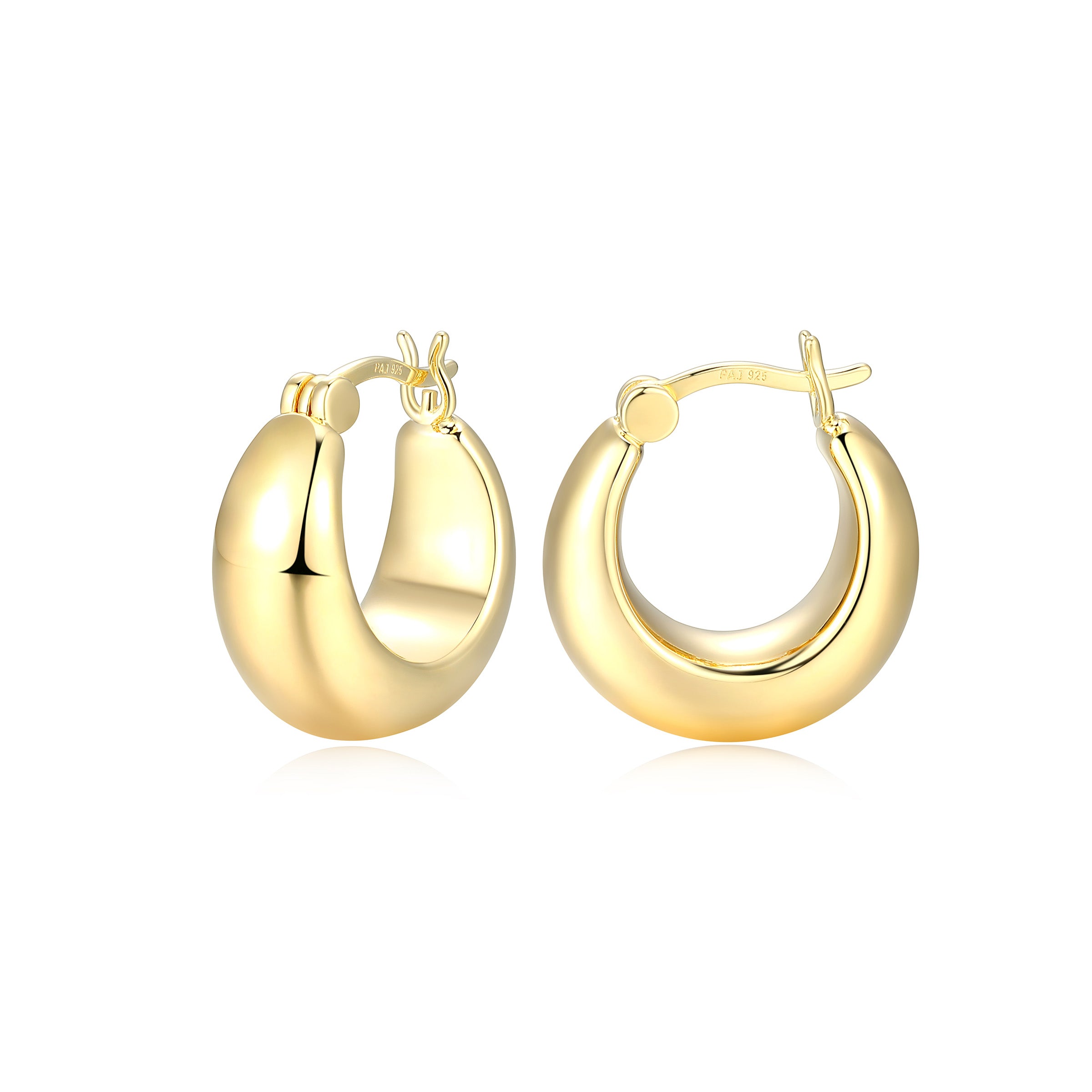Ss Gp40(10K Color) 18Mm Hoop Earrings