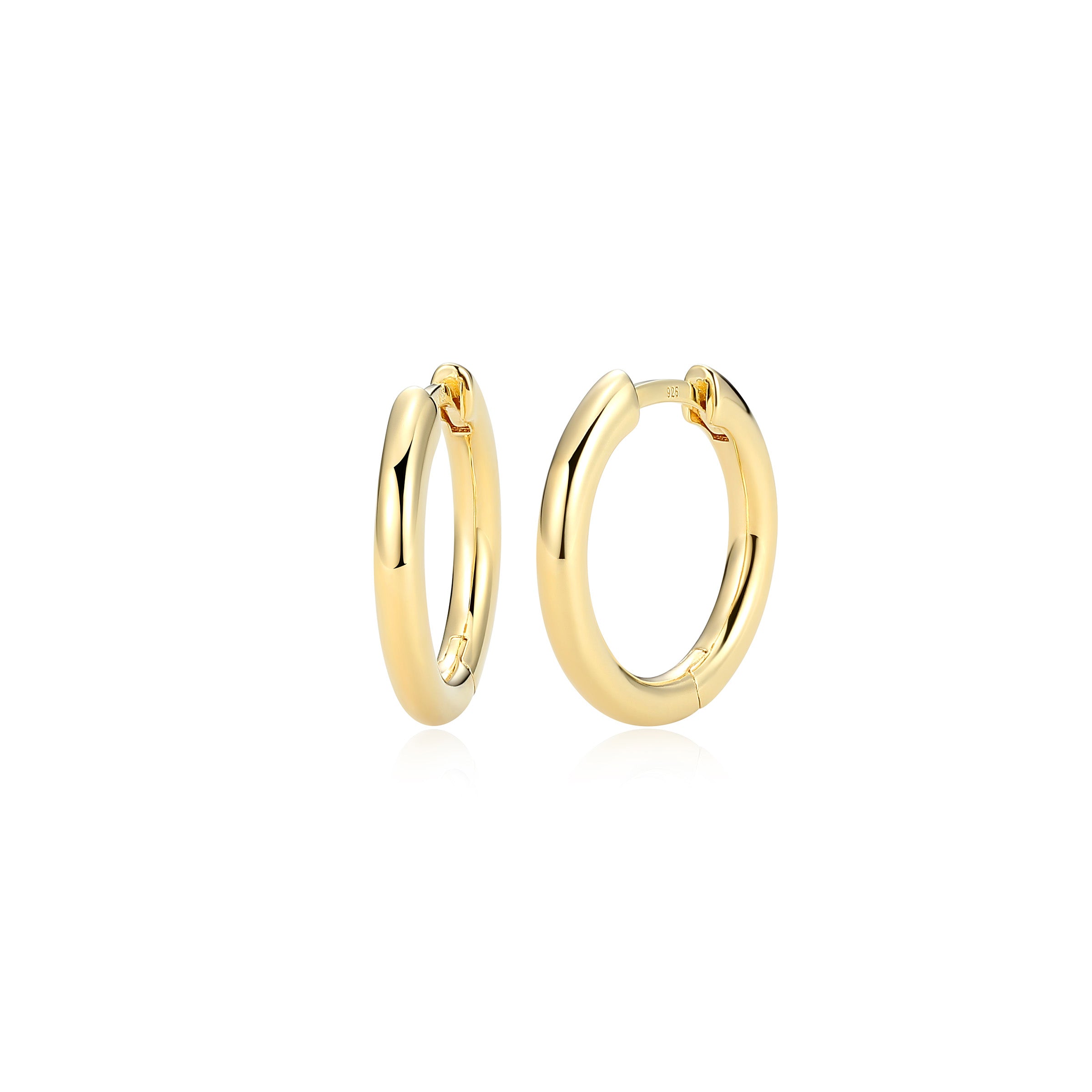 Ss Gp40(10K Color) 16Mm Hoop Earrings