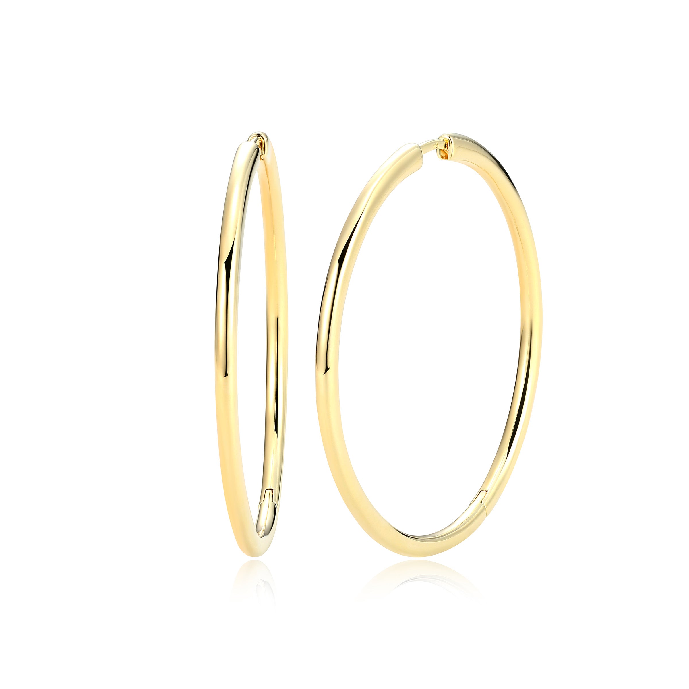 Ss Gp40(10K Color) 40Mm Hoop Earrings