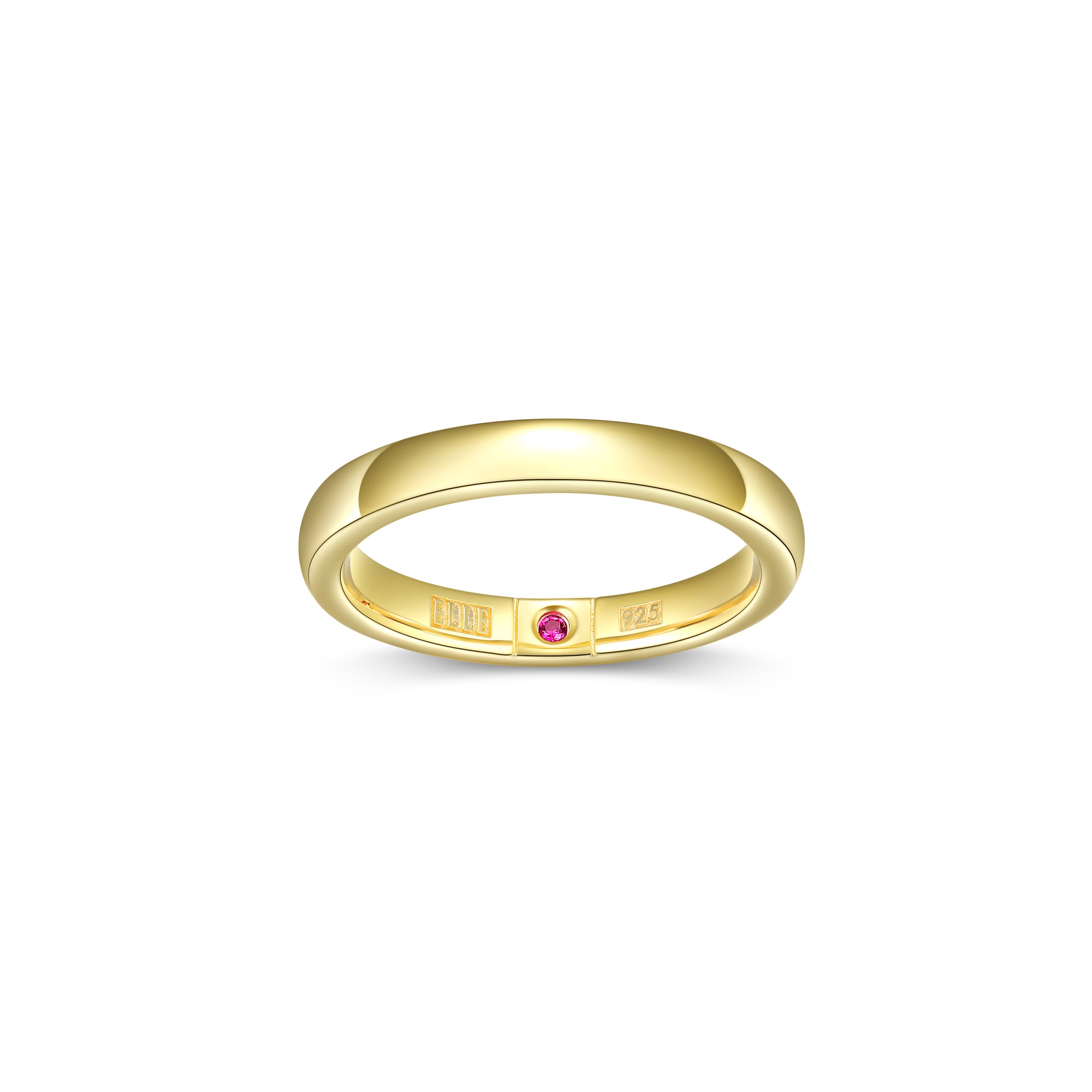 Sterling Silver " Simpatico" Gold Plated Band Ring - Size 9