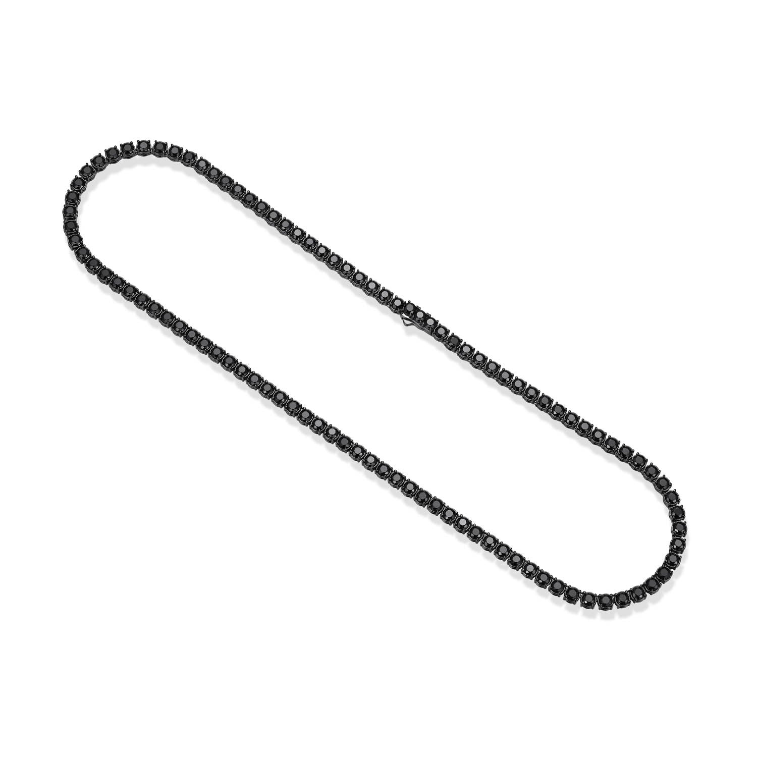 UN0050 - Basic Black Spinel Tennis Necklace