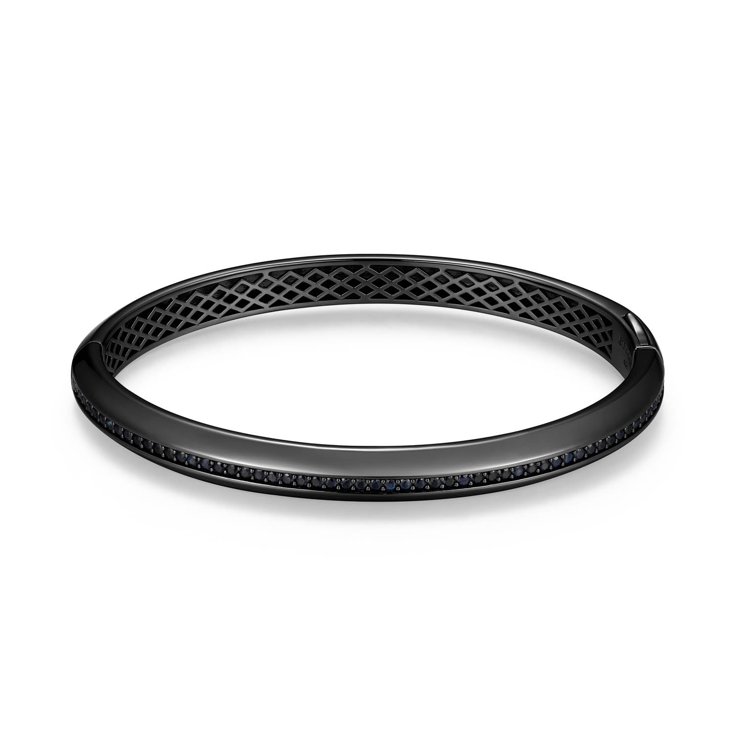 UB0059 - Eclipse Gunmetal Finish Sterling Silver Bracelet