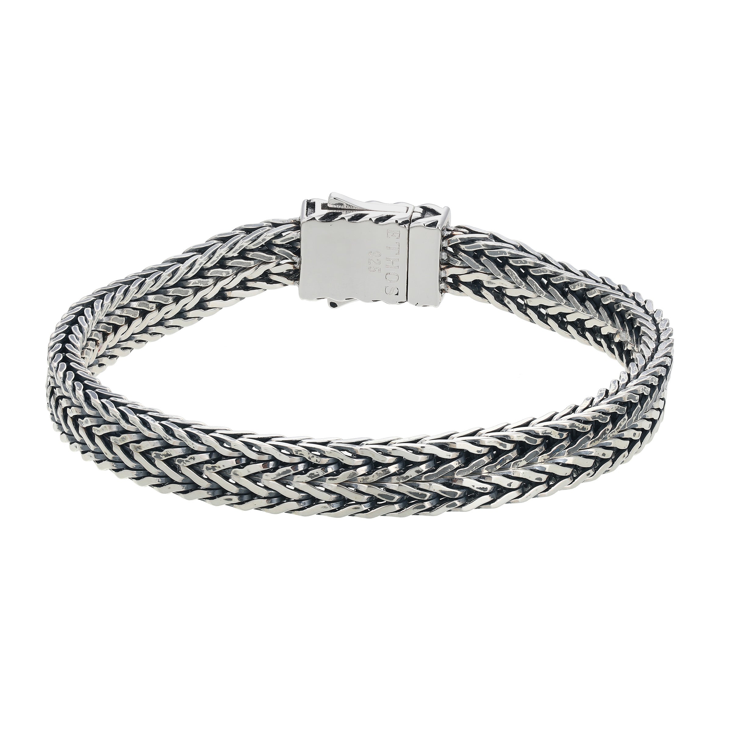 UB0116 - Double Oxidized Foxtail Chain Bracelet