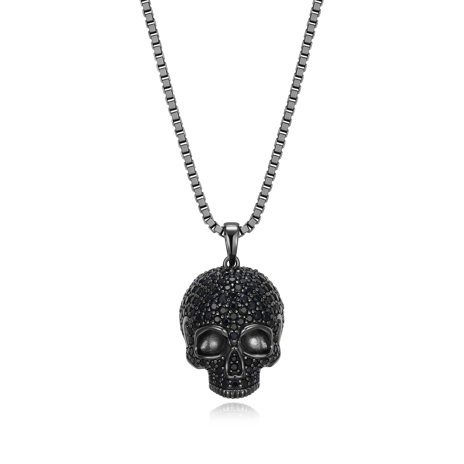 UN0042 - Dark Reign Gunmetal Finish Sterling Silver Necklace