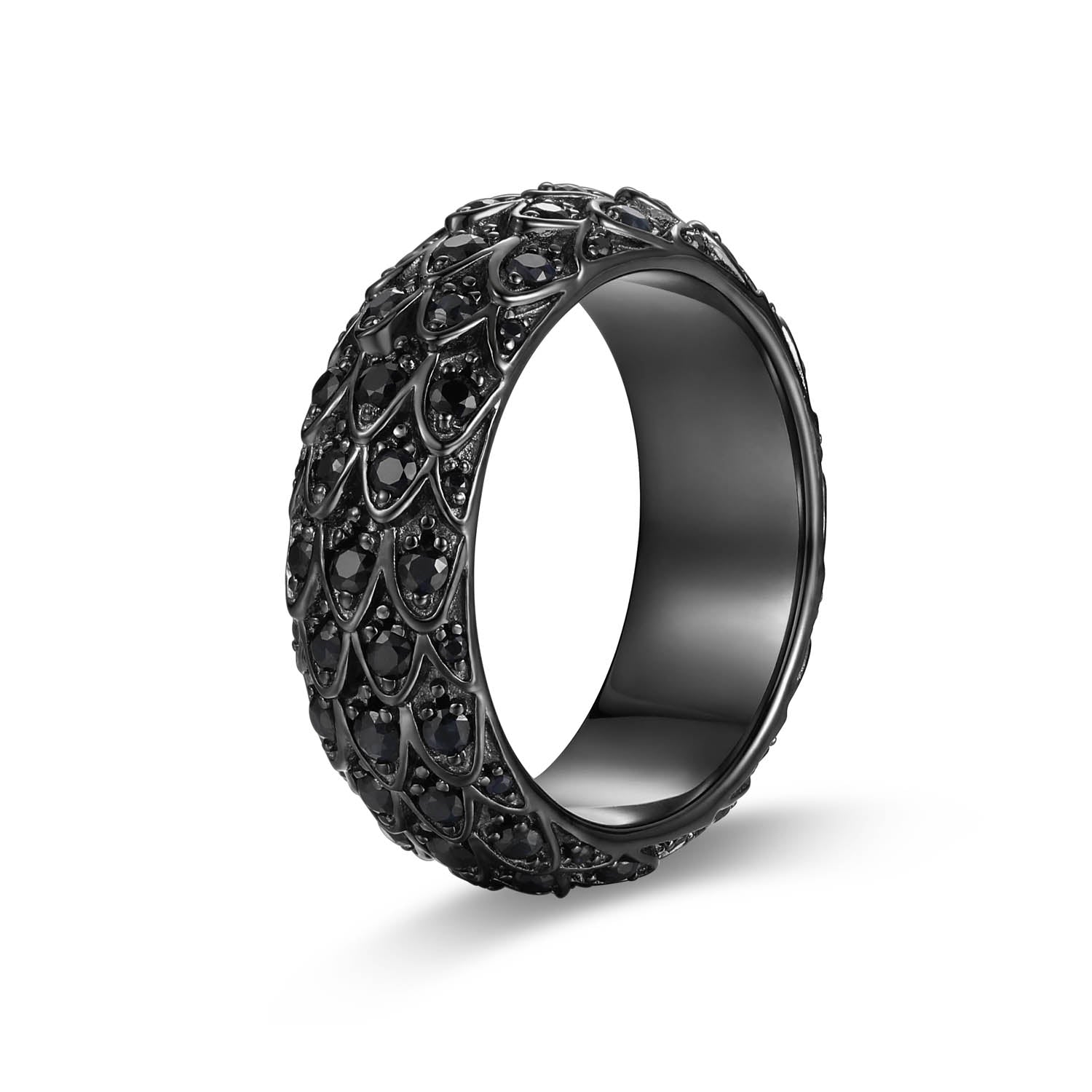 UR0044 - Dark Reign Gunmetal Finish Sterling Silver Ring