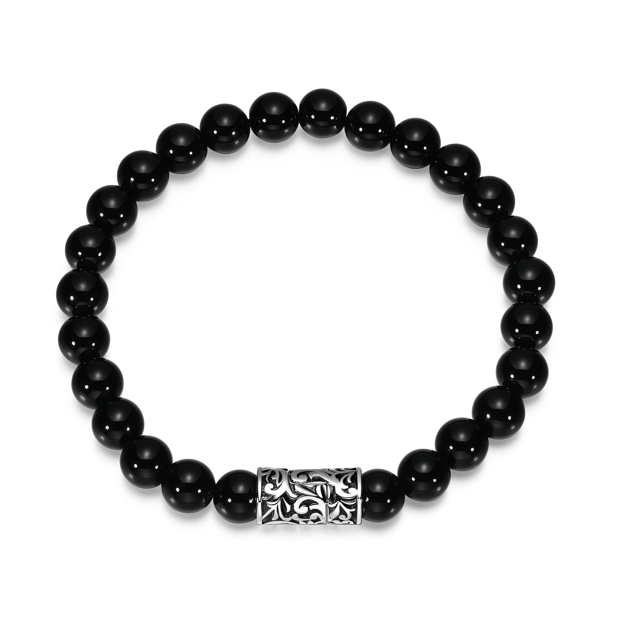 UB0011 - Black Chisel Sterling Silver Bracelet