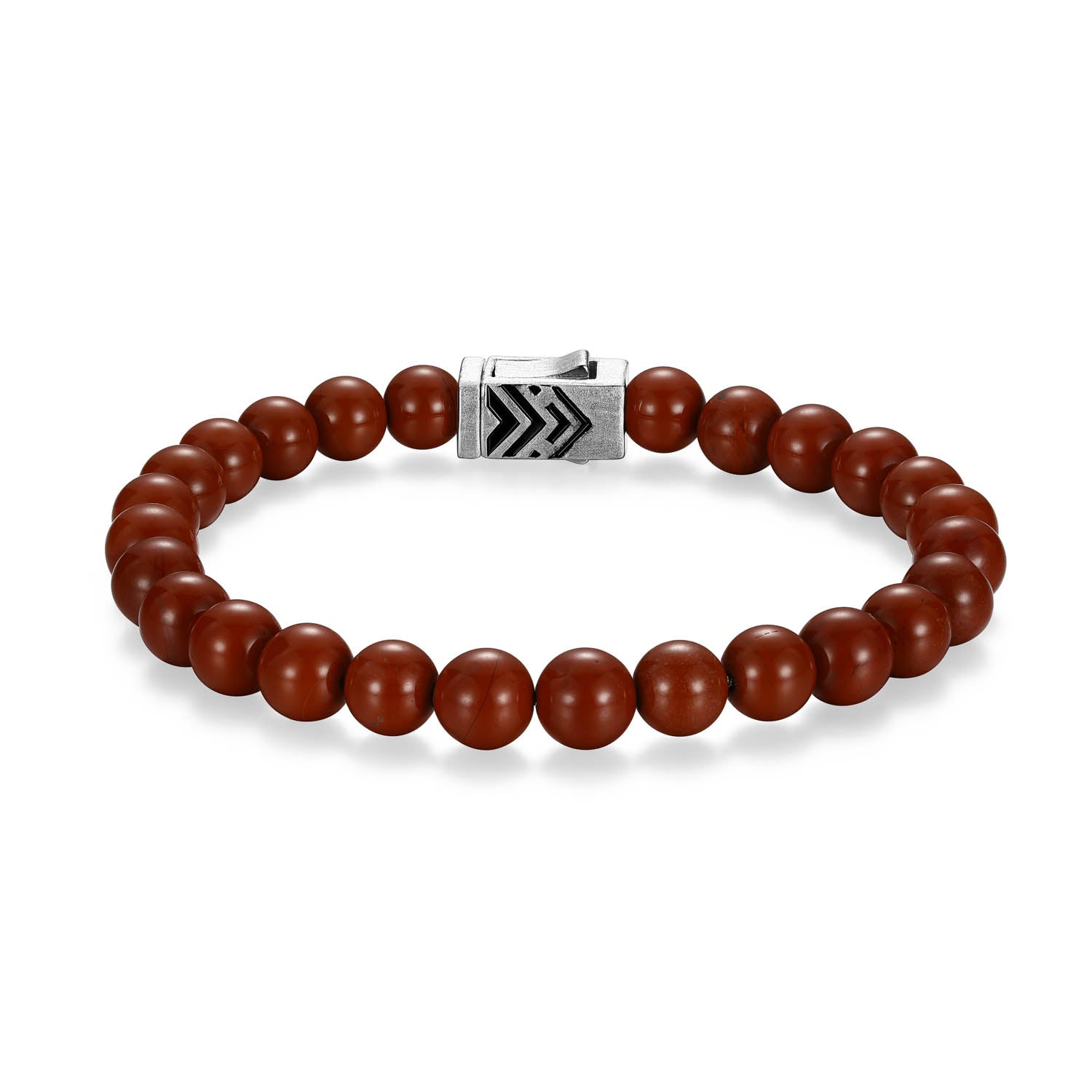 UB0072 - Crimson Rhodium Finish Steel & Sterling Silver Bracelet