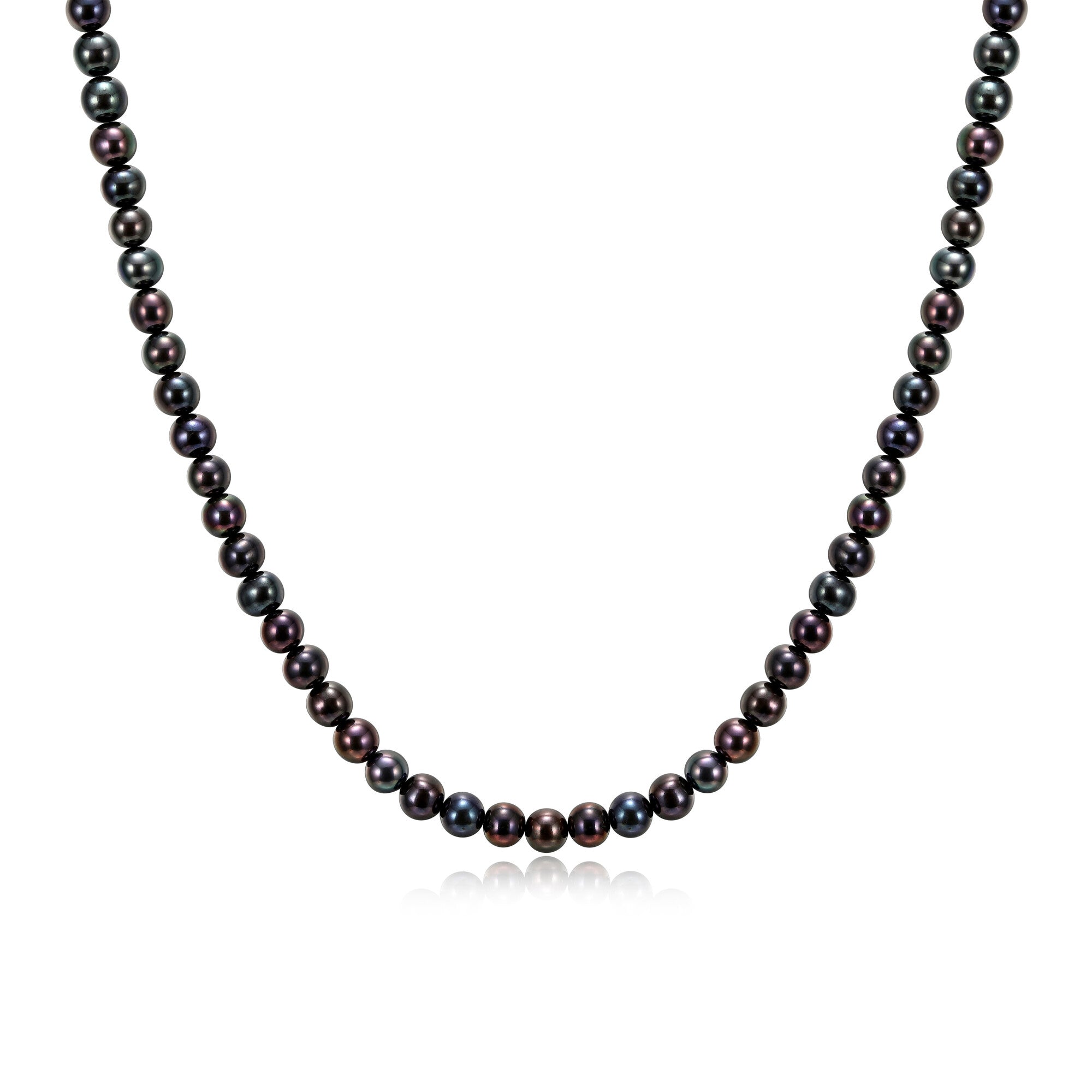 UN0031 - Basic Genuine Black Pearl Necklace