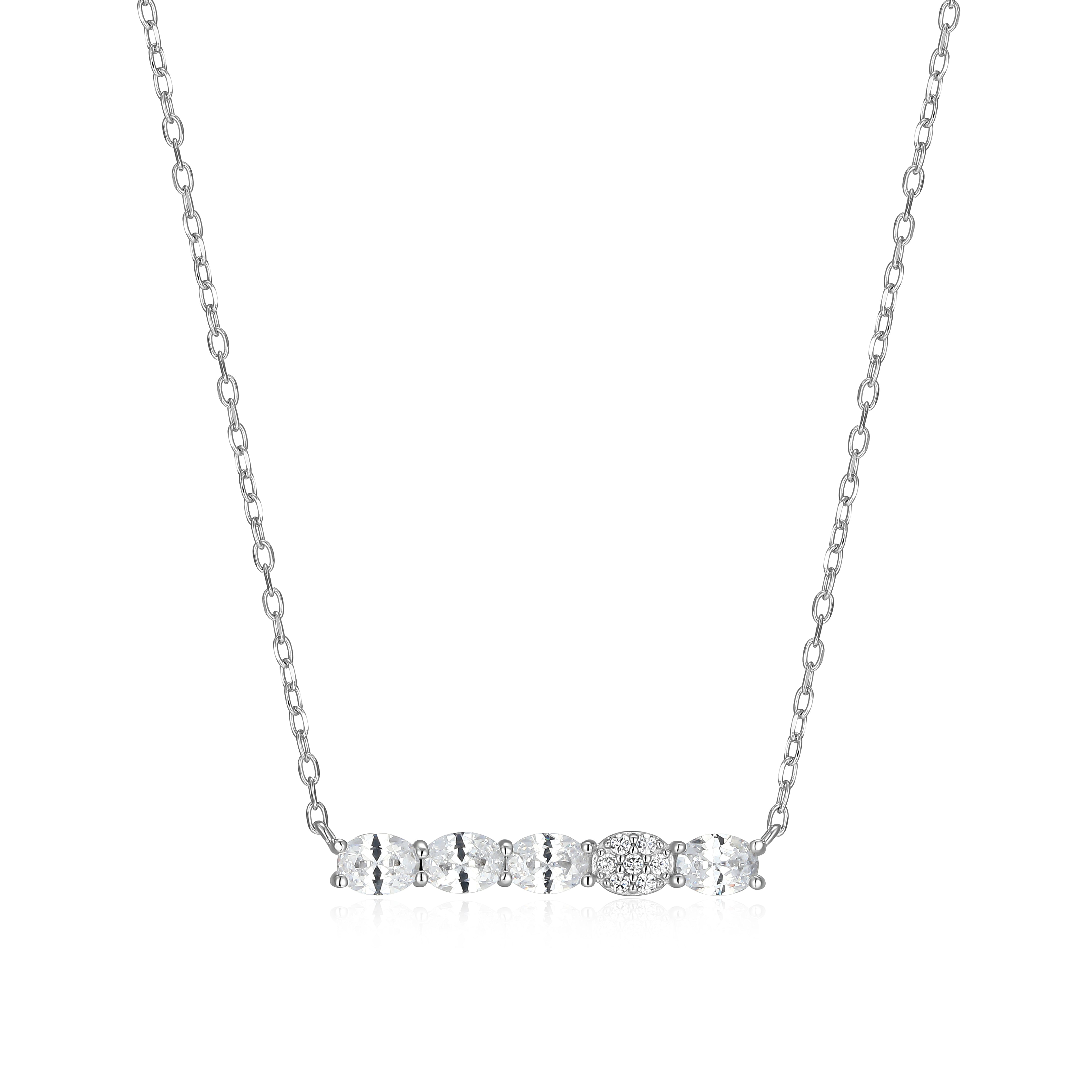 RN0209 - CZ Bar Necklace