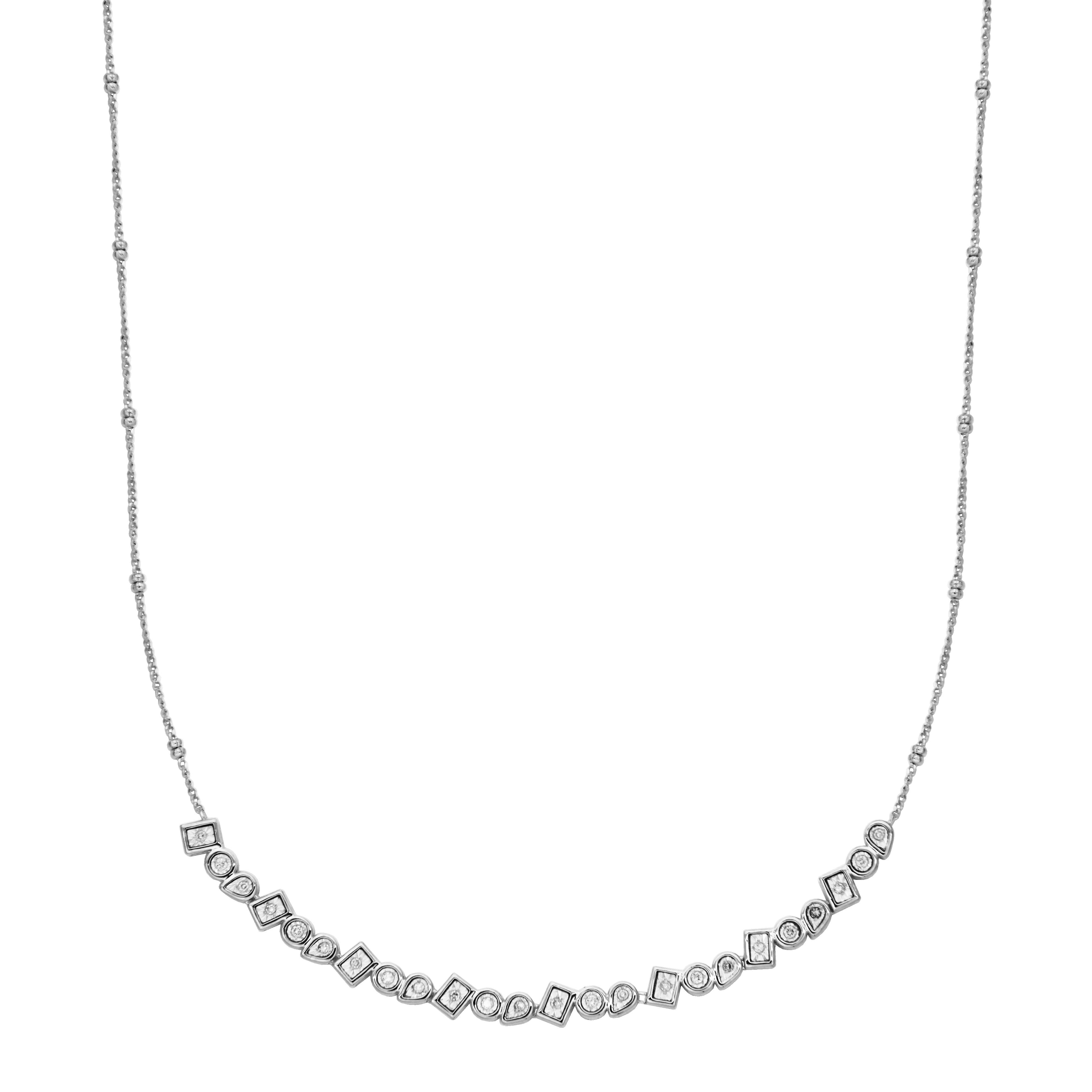 BN0257W - Lab-Grown Diamond Abacus Bead Necklace
