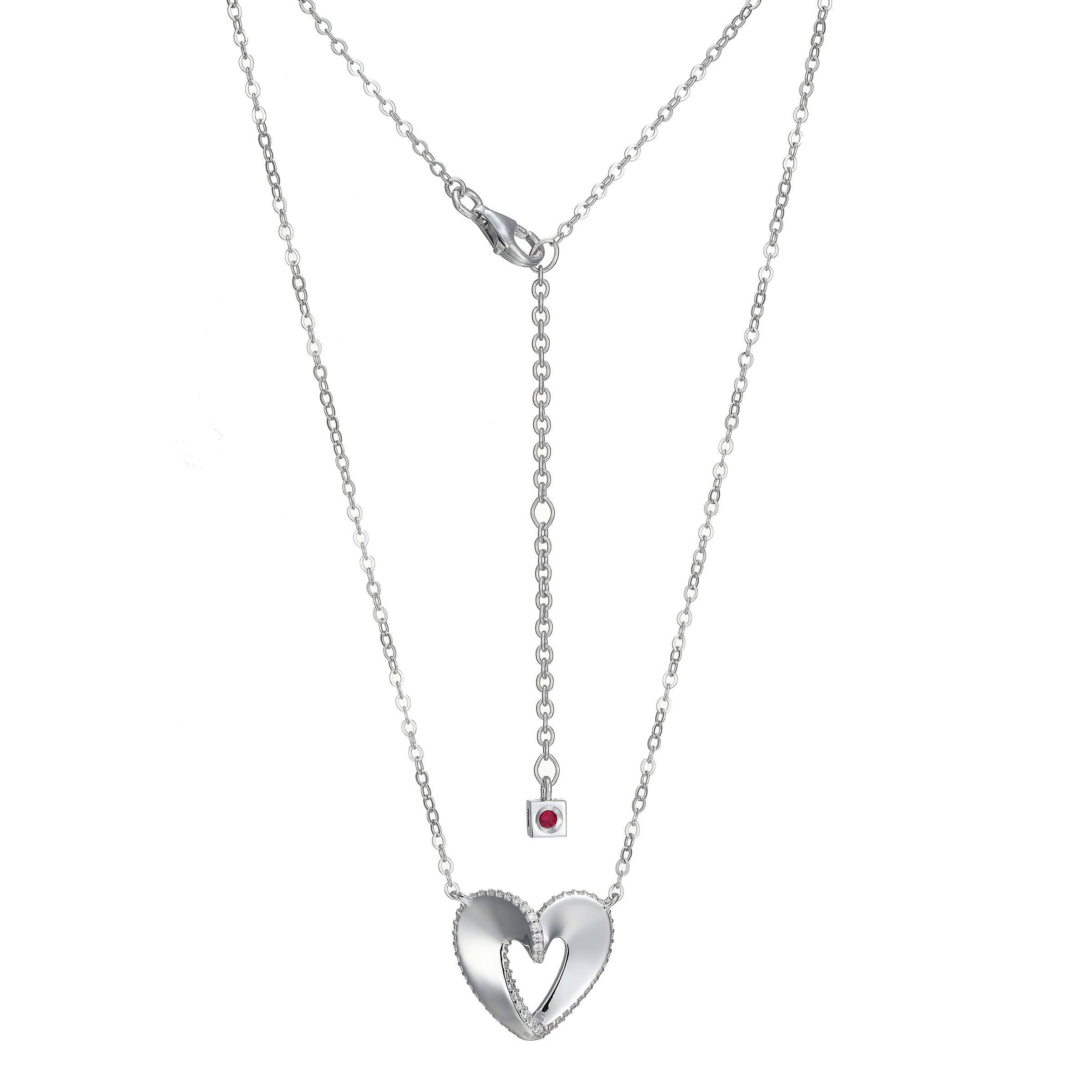LN0249 - Ribbon Heart Necklace