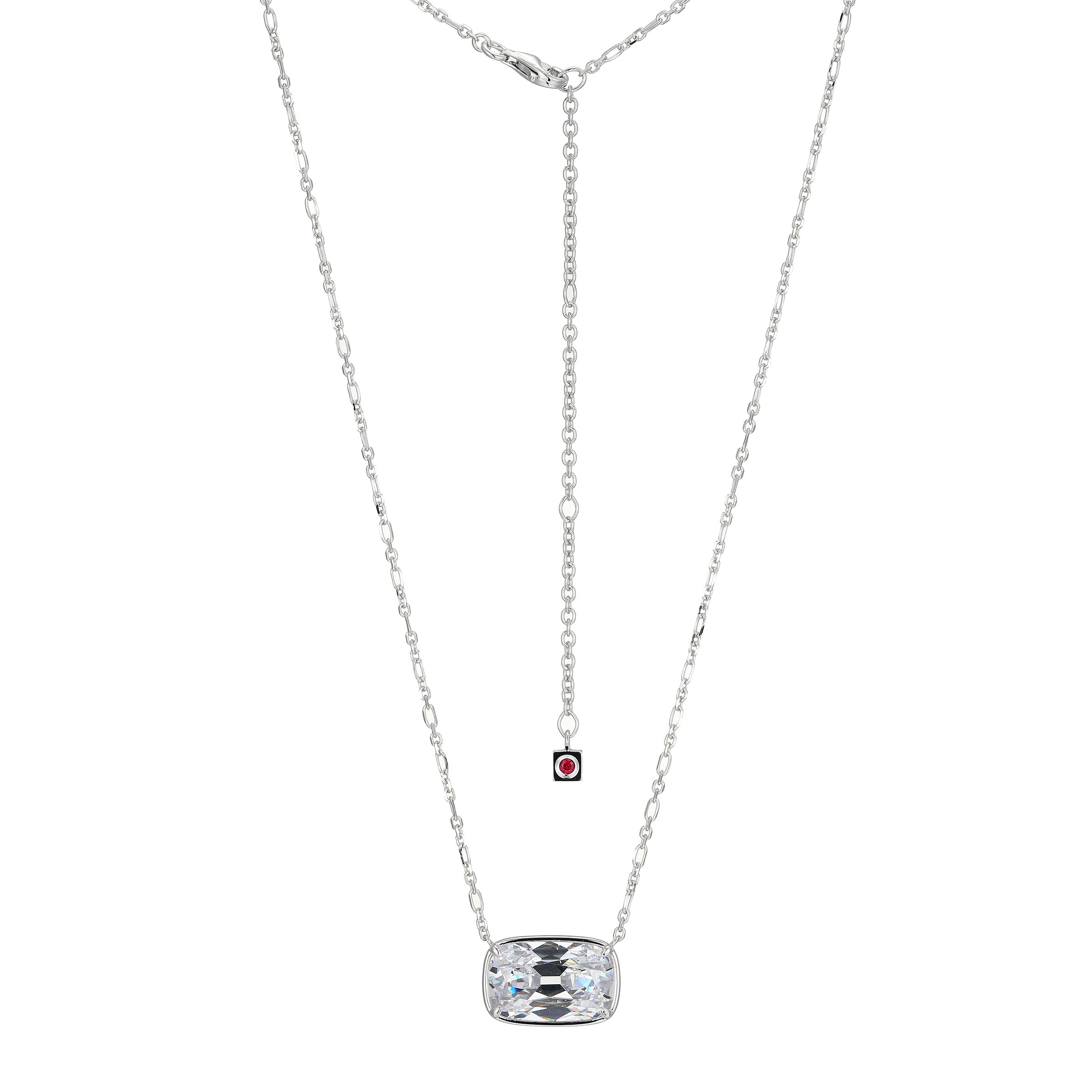 LN0269 - Serenelle Old-Mine-Cut Emerald Cushion Necklace