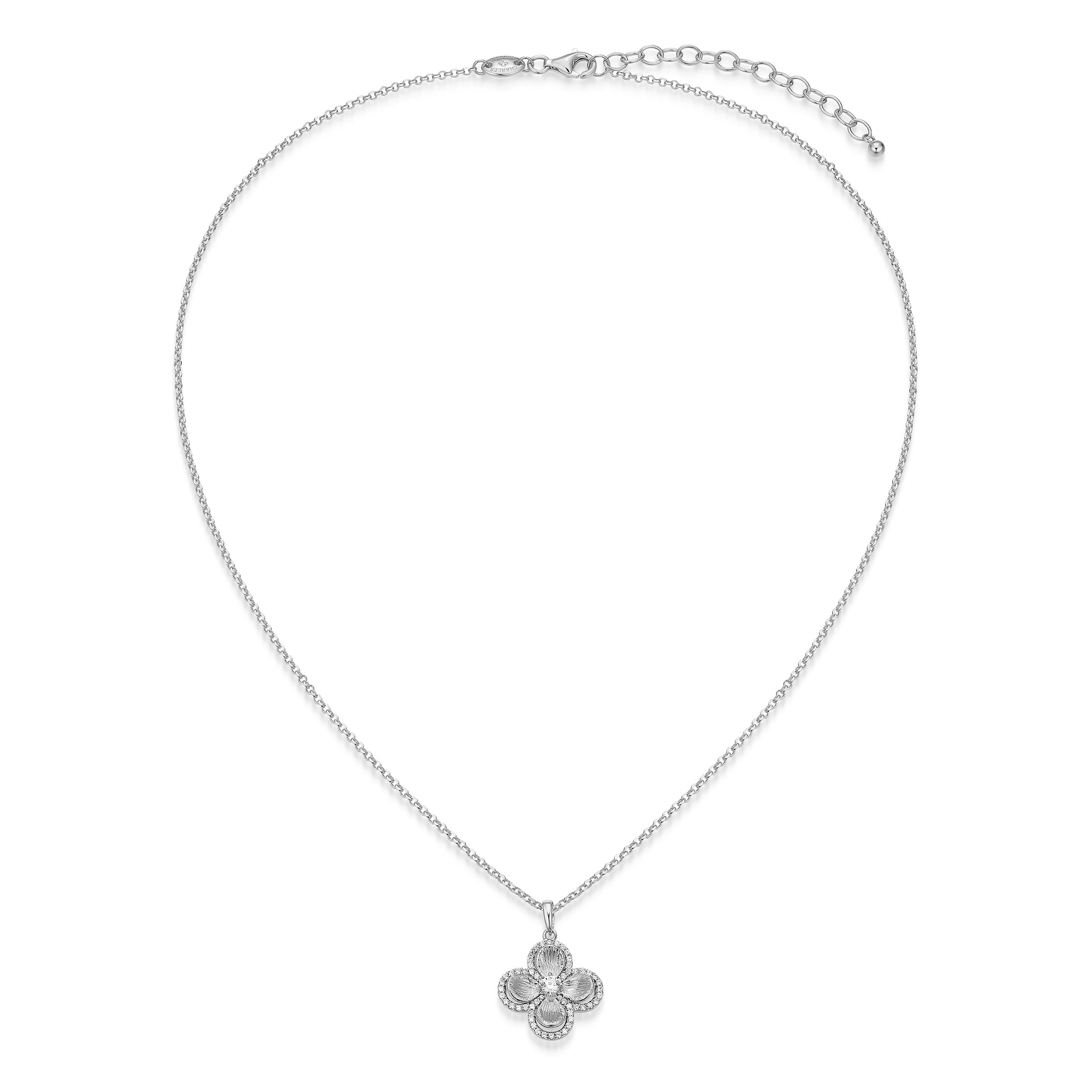 CN0204 - Flower Clover Pendant Necklace
