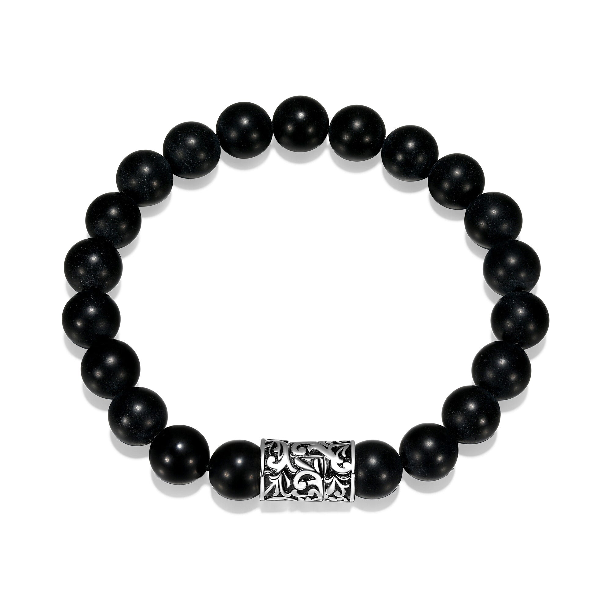 UB0010 - Black Chisel Sterling Silver Bracelet