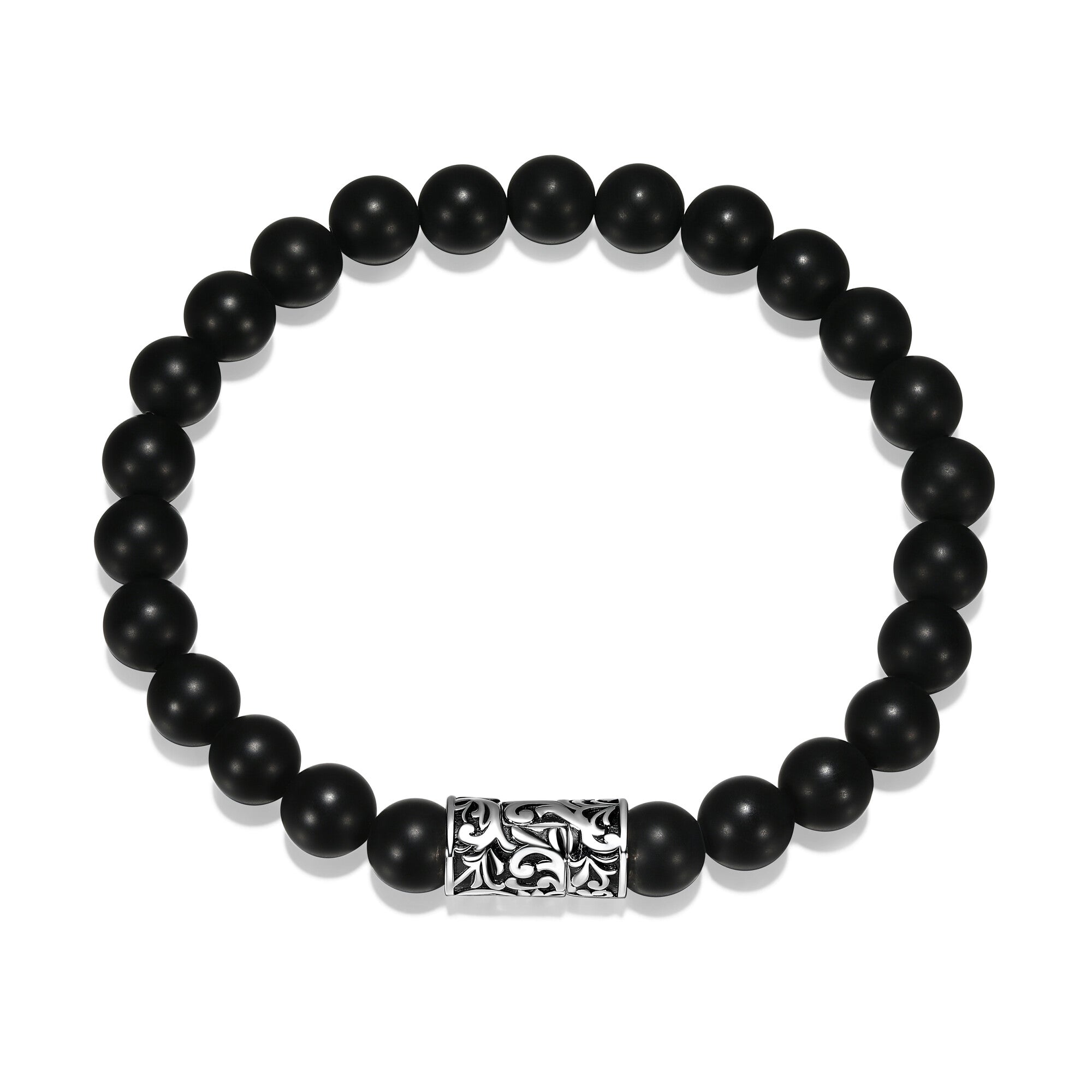 UB0012 - Black Chisel Sterling Silver Bracelet