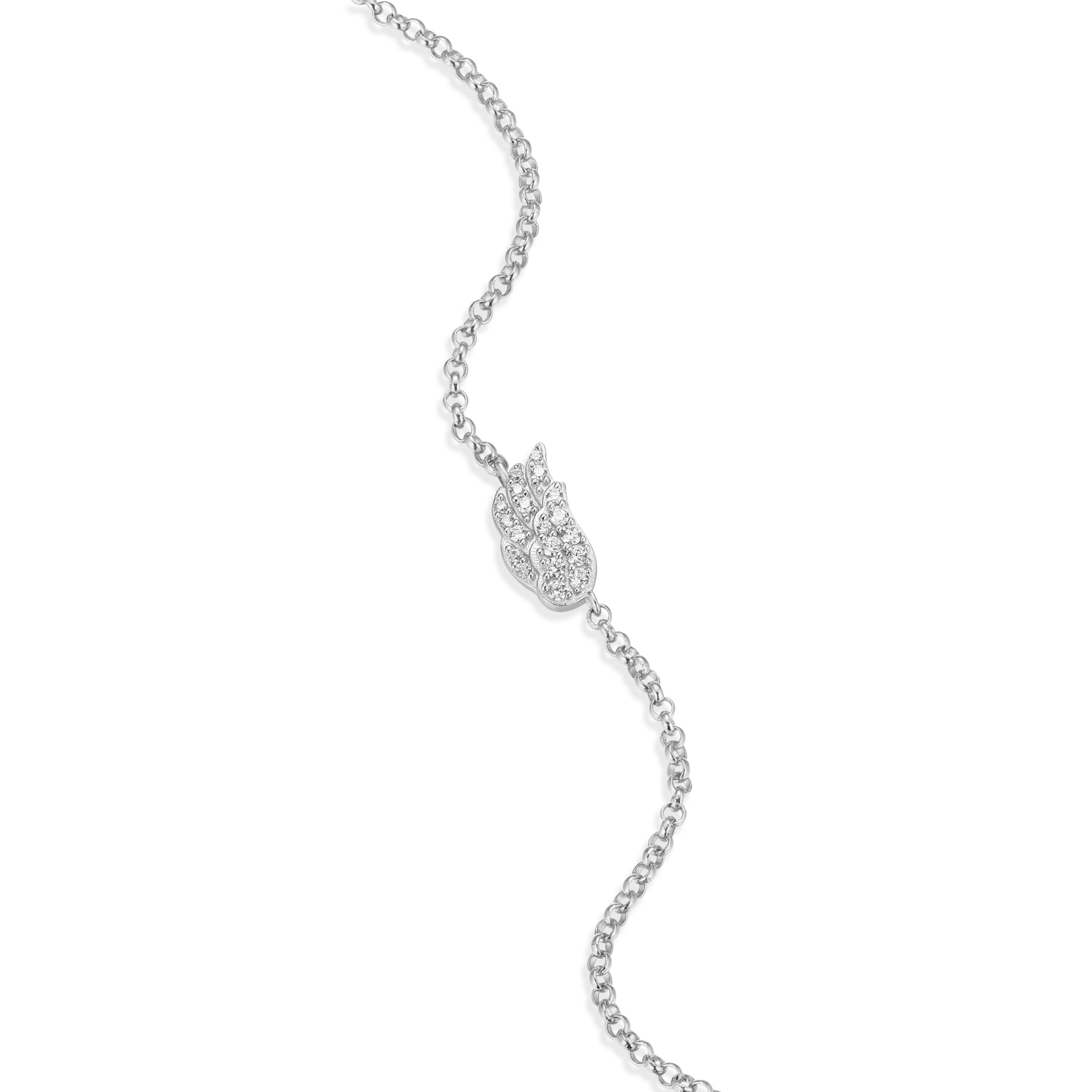 BB0040W - Wing Bolo Bracelet in Rhodium-Plated Sterling Silver