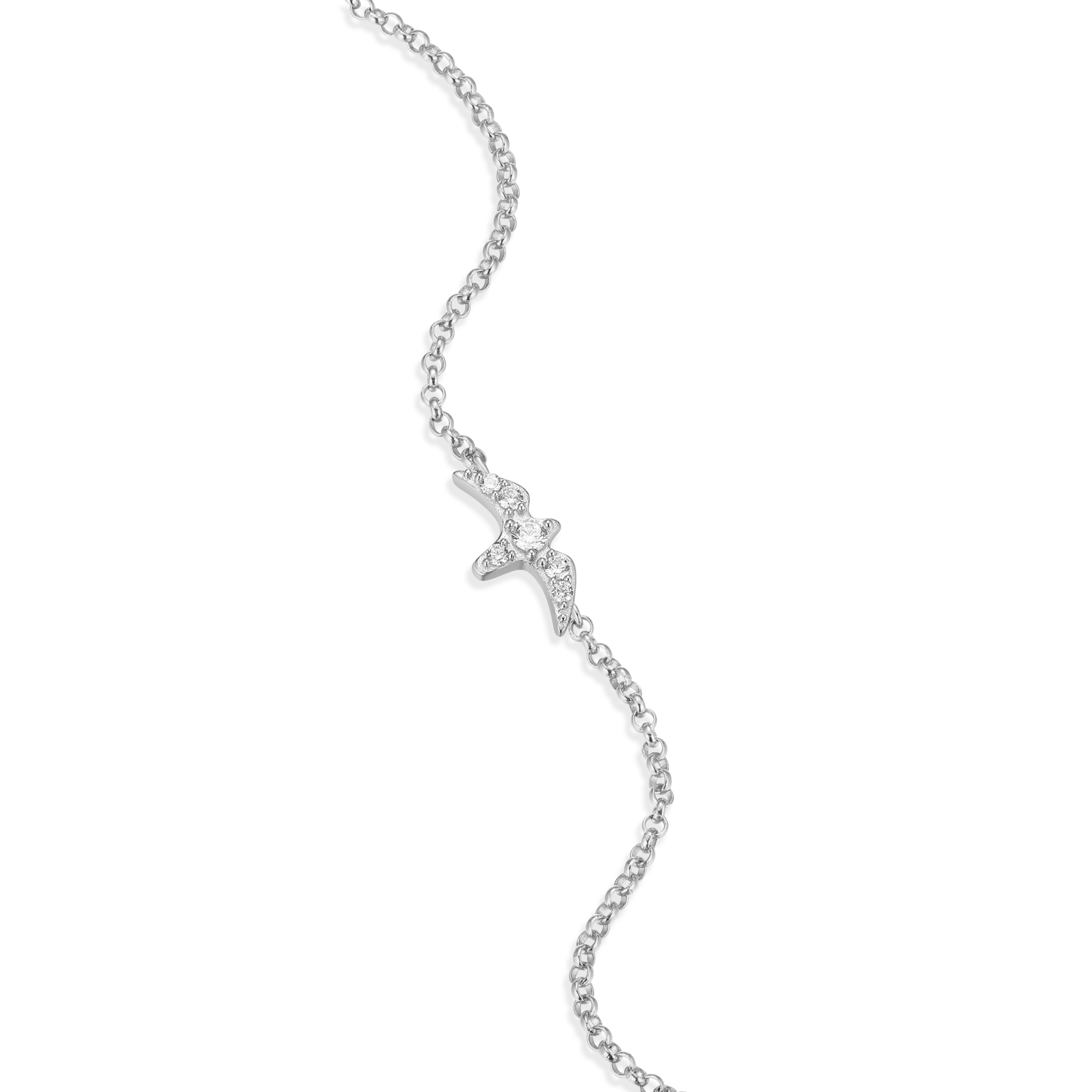 BB0037W - Bird Bolo Bracelet in Rhodium-Plated Sterling Silver