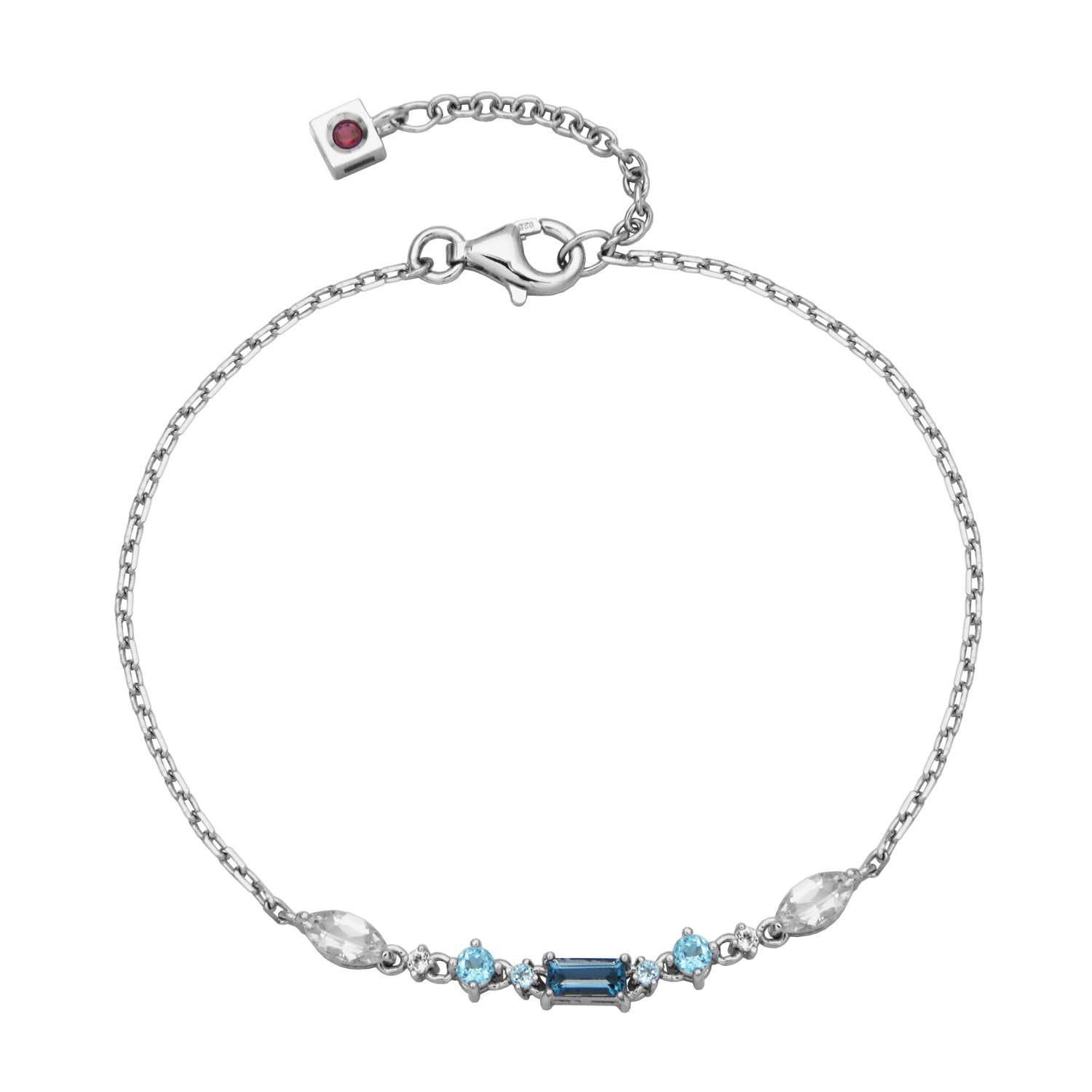 Meticulously Crafted, This Topaz Bracelet Shimmers With The Radiant Brilliance Of A Summer Sky. Graduated Hues Of Swiss Blue, London Blue, And White Topaz Create An Elegant And Dazzling Sparkle That Catches The Eye.