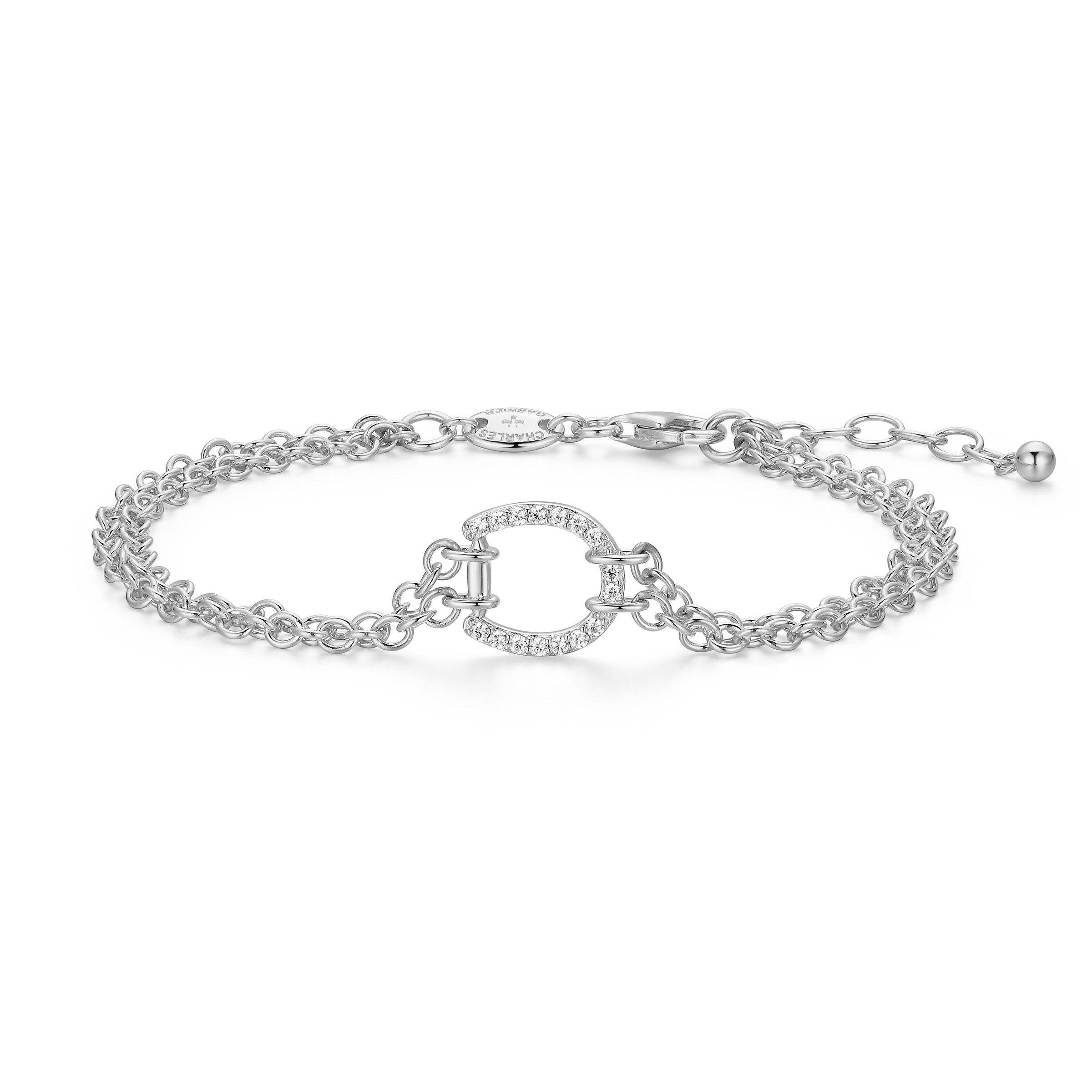 CB0213 - Bold Equestra Double-Chain Bracelet