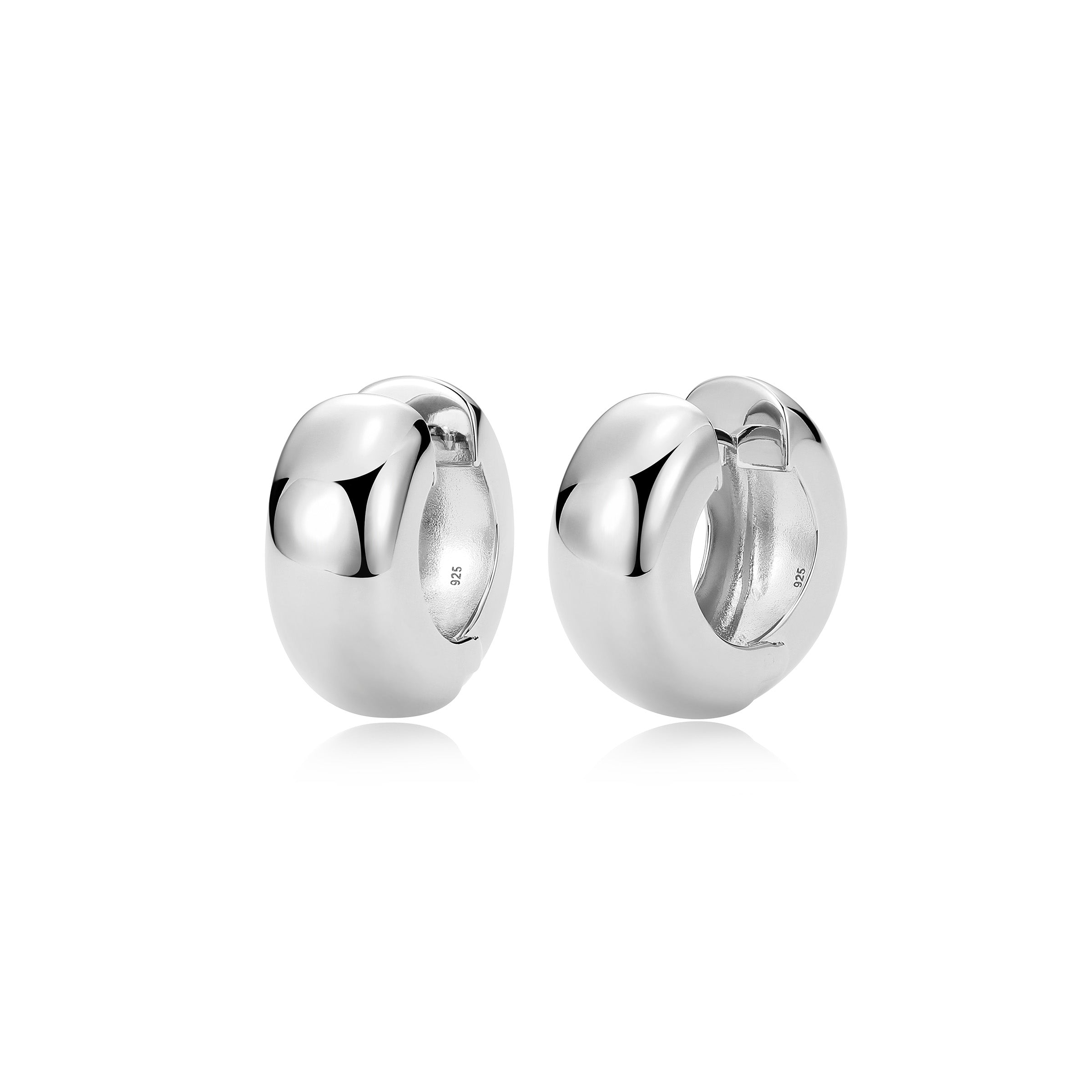 Ss Rhod Pltd 20Mm Hoop Earrings