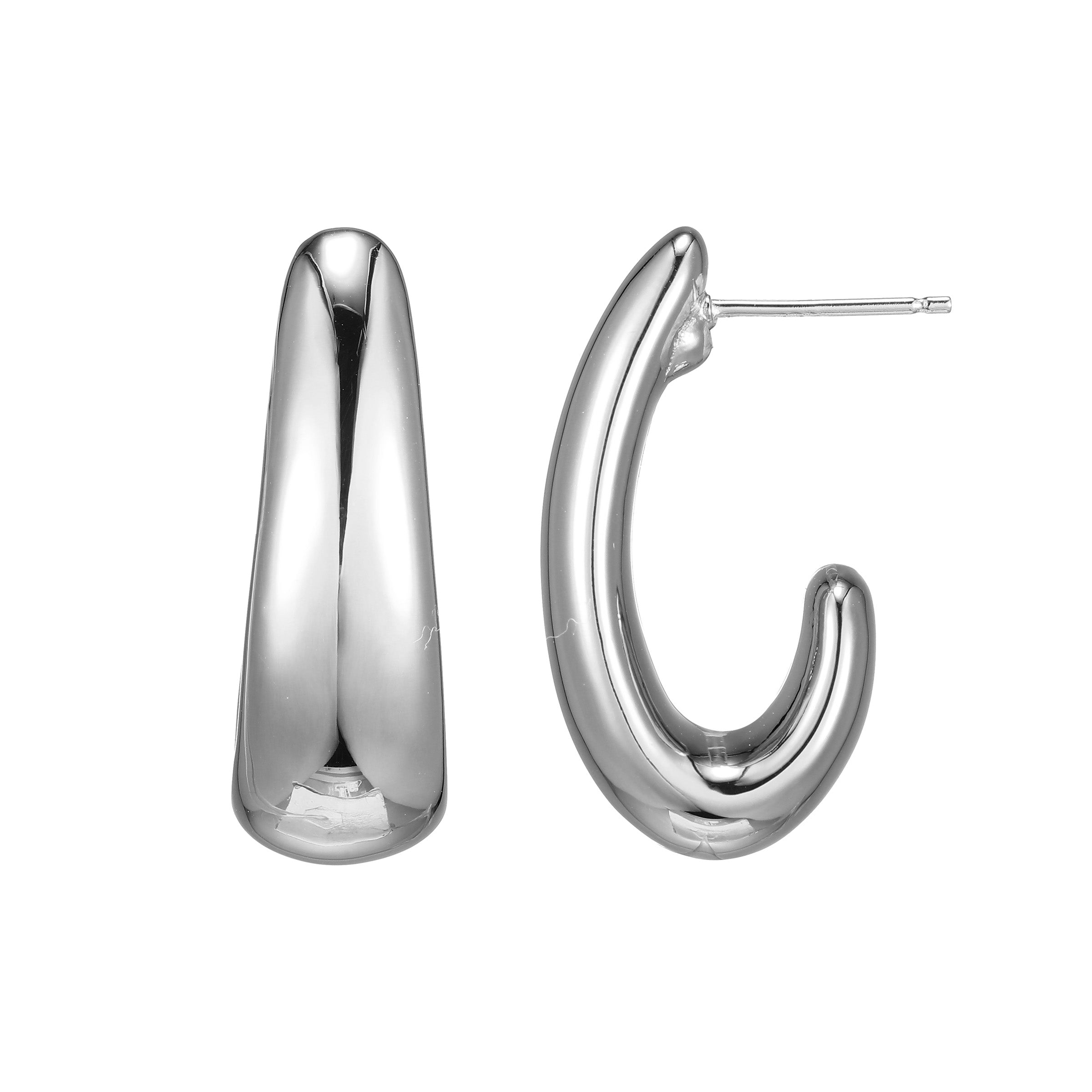 Ss Rhod Pltd Ear No Stone Post