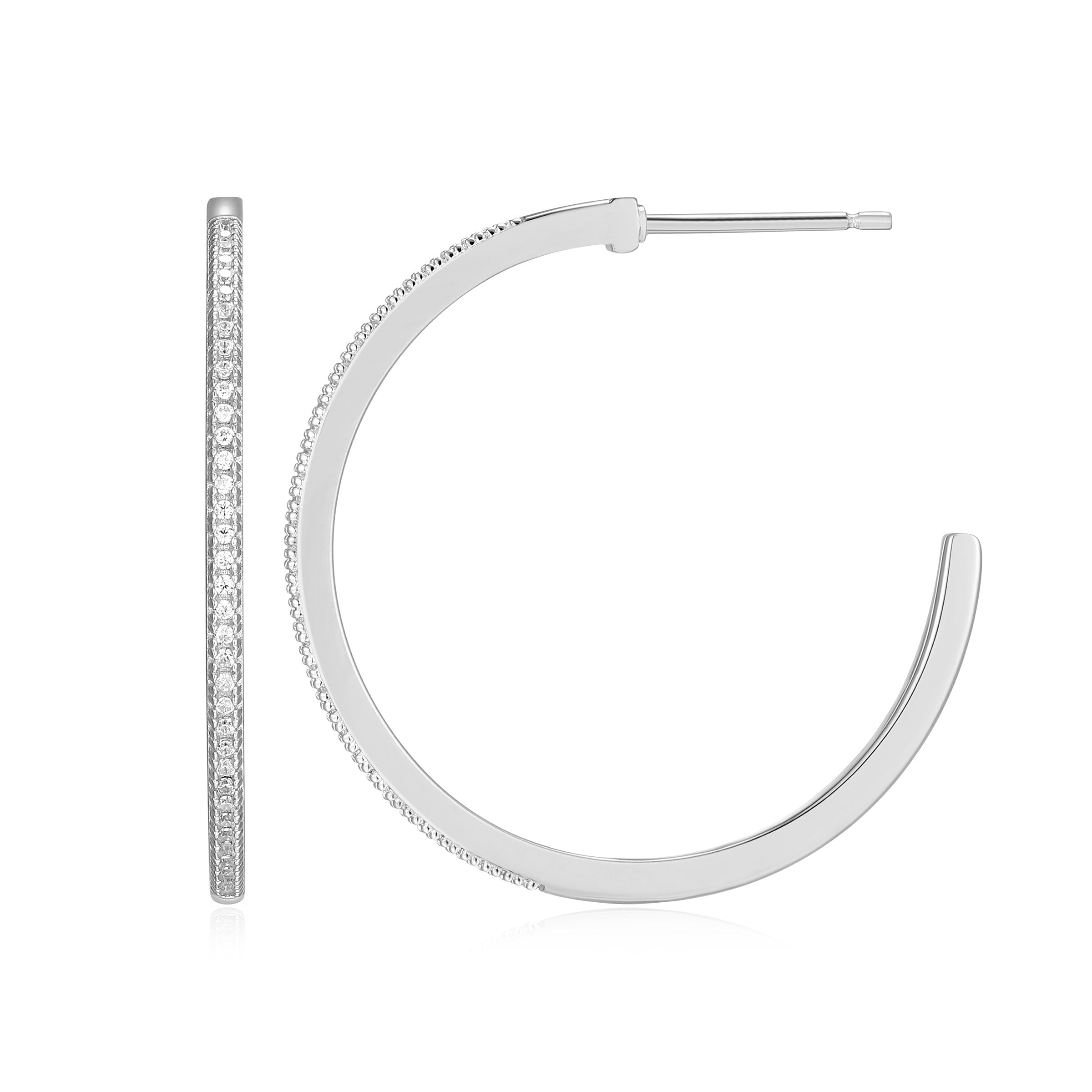 BE0277W - XL J-Hoop Earrings