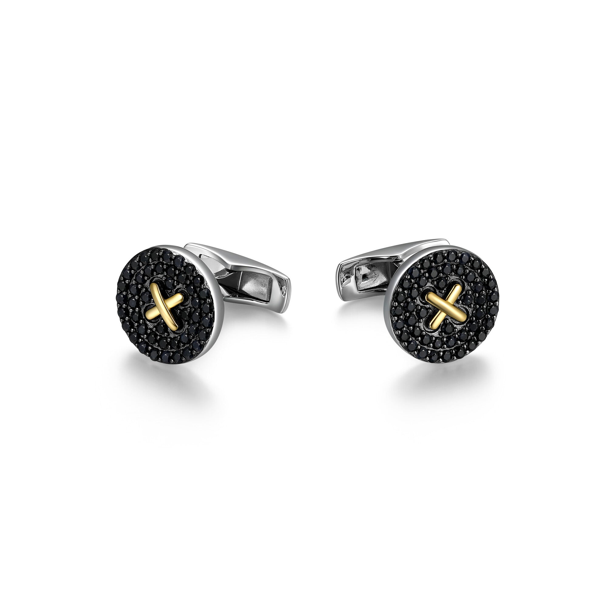 UC0038 - Black Ice Sterling Silver Cufflinks
