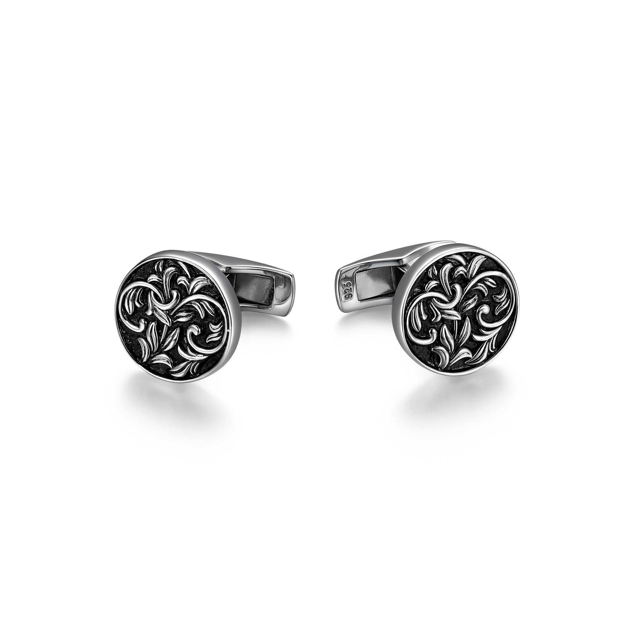 UC0039 - Black Chisel Sterling Silver Cufflinks