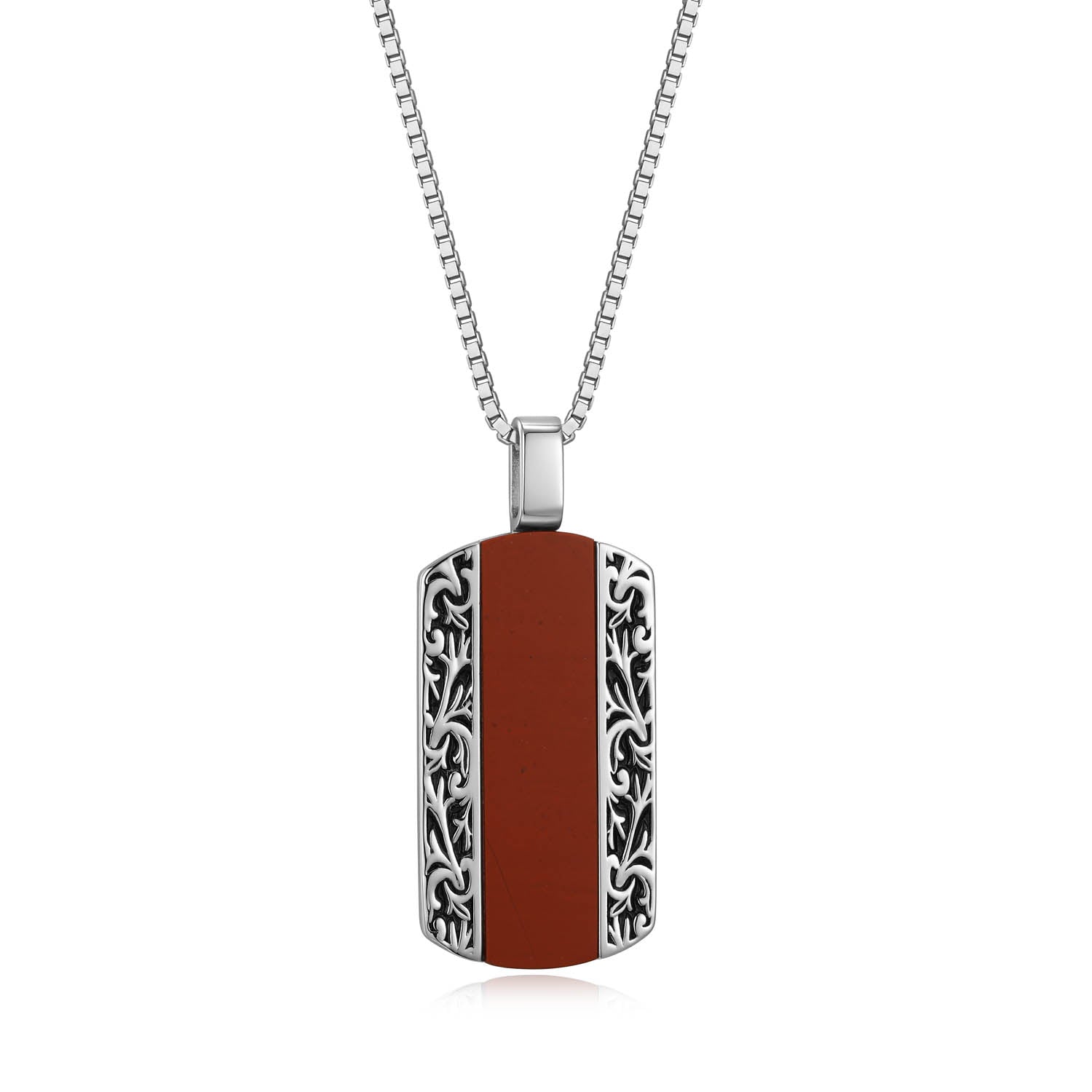 UN0070 - Crimson Rhodium Finish Sterling Silver Necklace