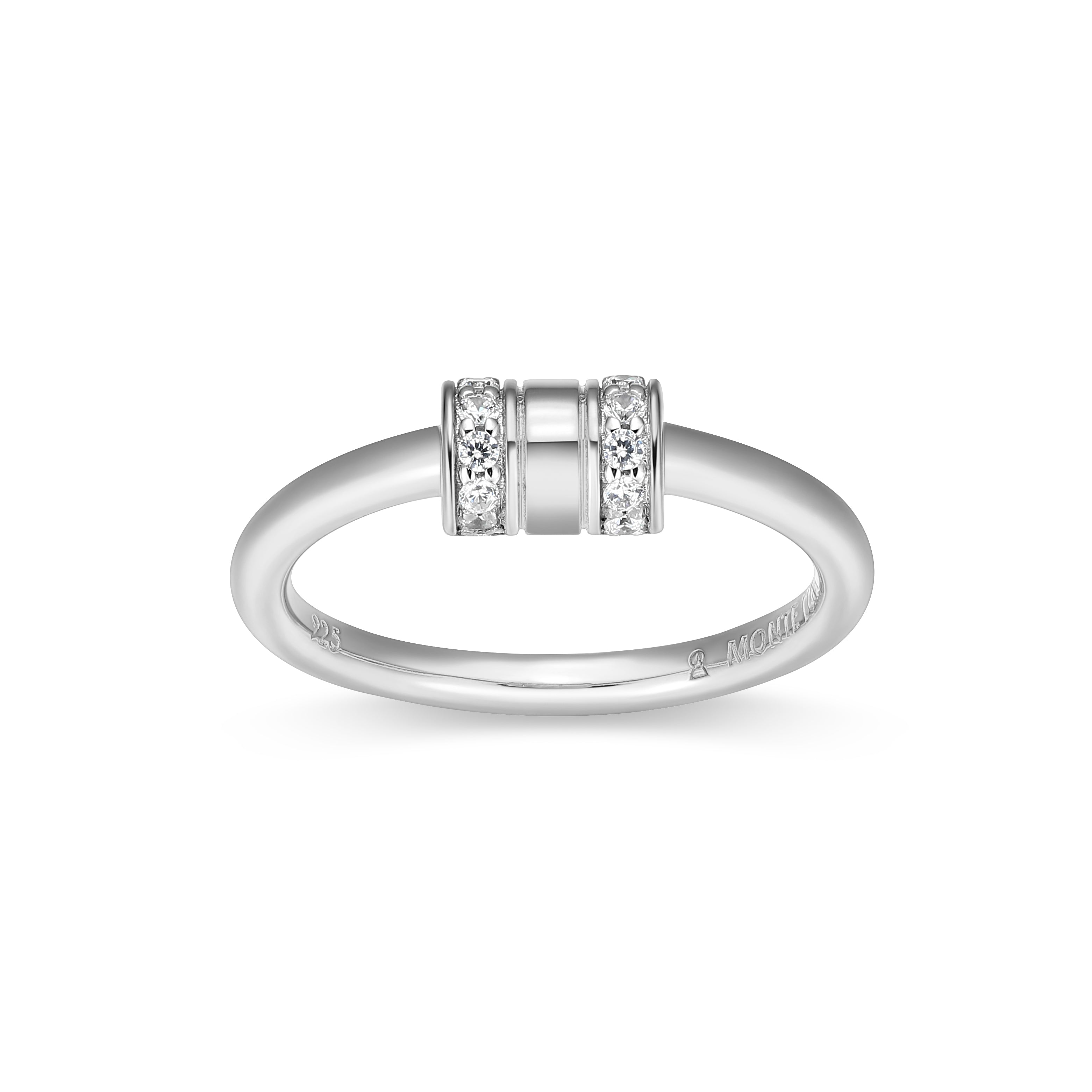 BR0273W - Rondelle Lab-Created Ring - Size 6