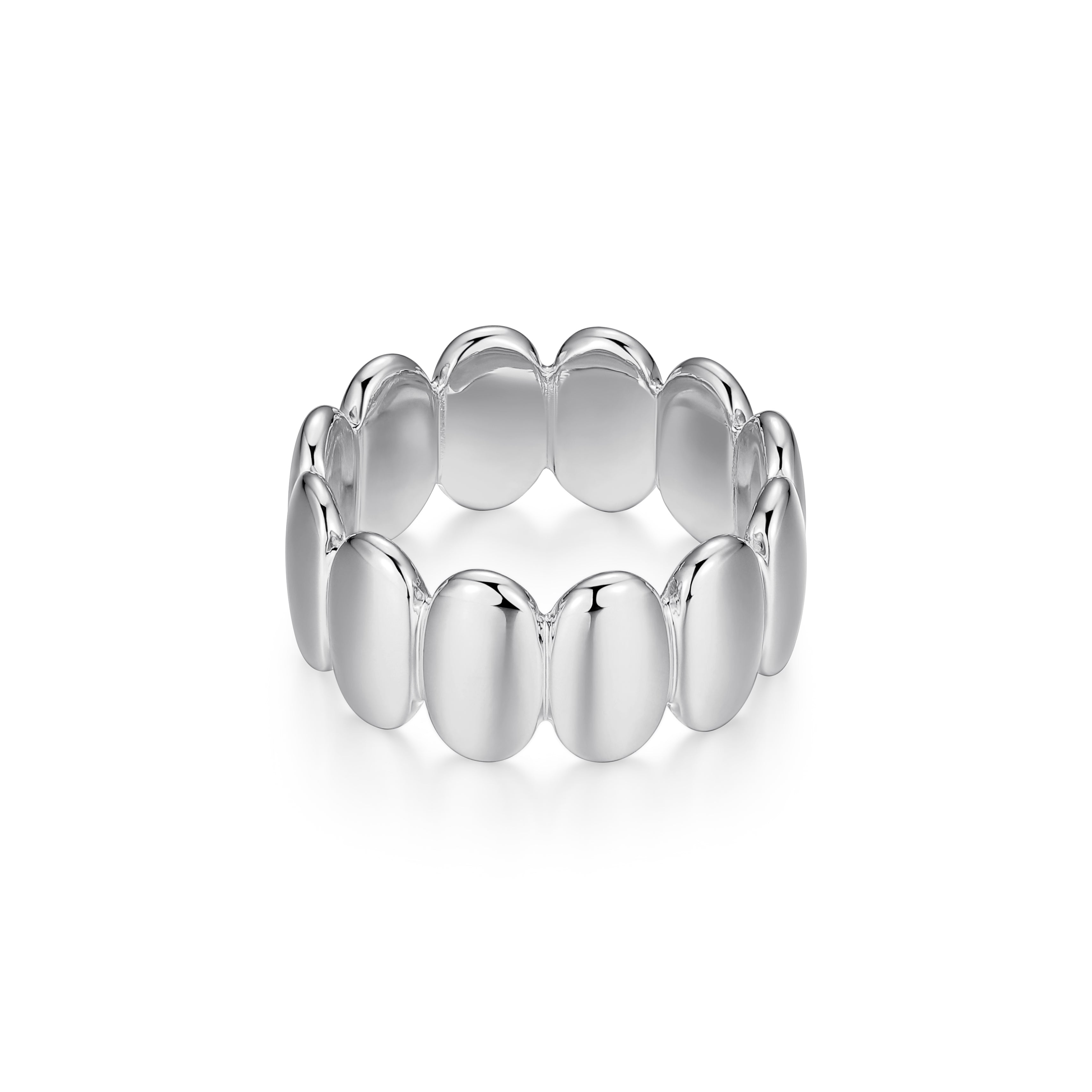 RR0191W - Domed Band Ring - Size 8