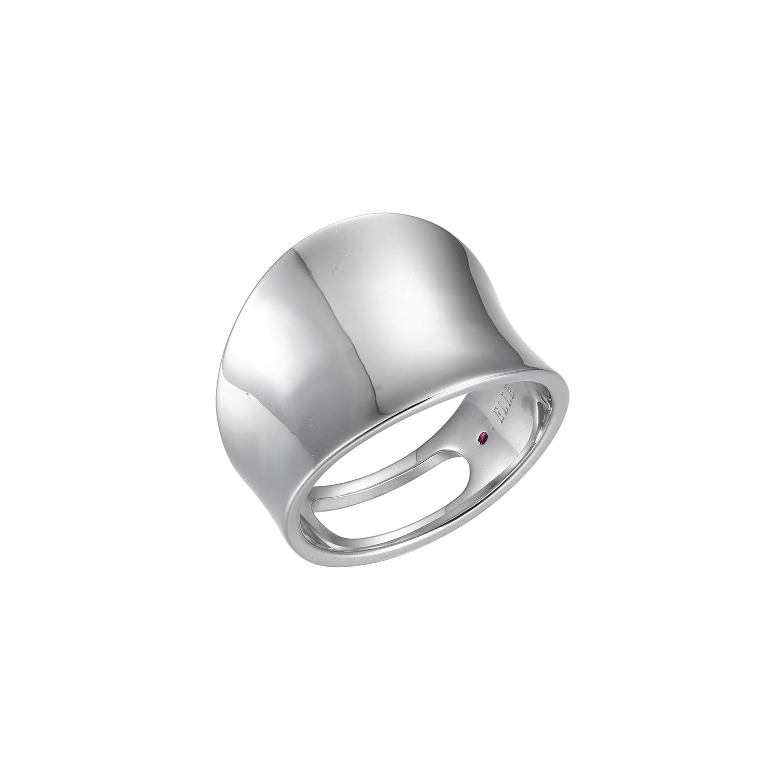 Sterling Silver "Lookout" Rhodium Plated Band Ring - Size 9