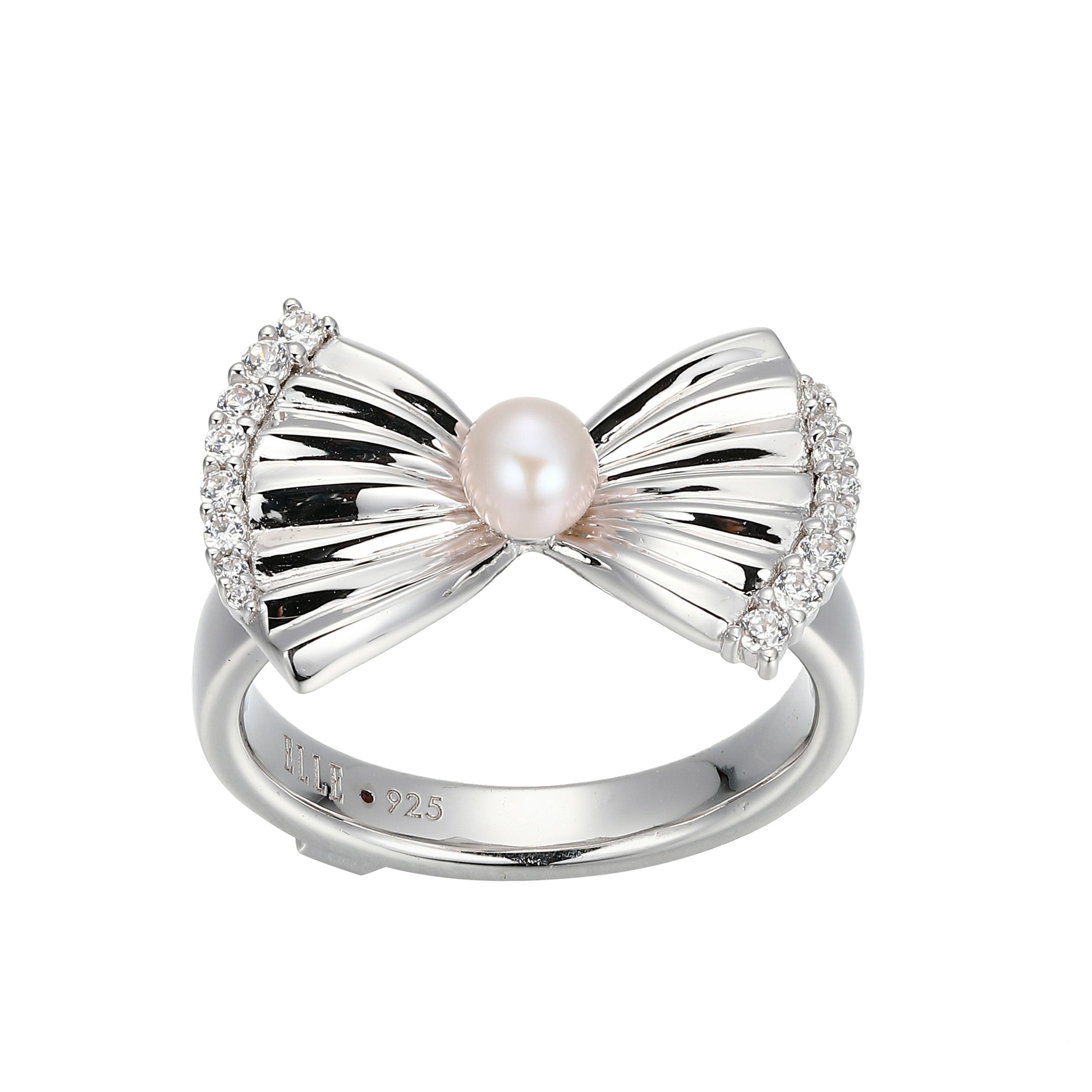 LR0260 - Butterfly Freshwater Pearl Ring - Size 6