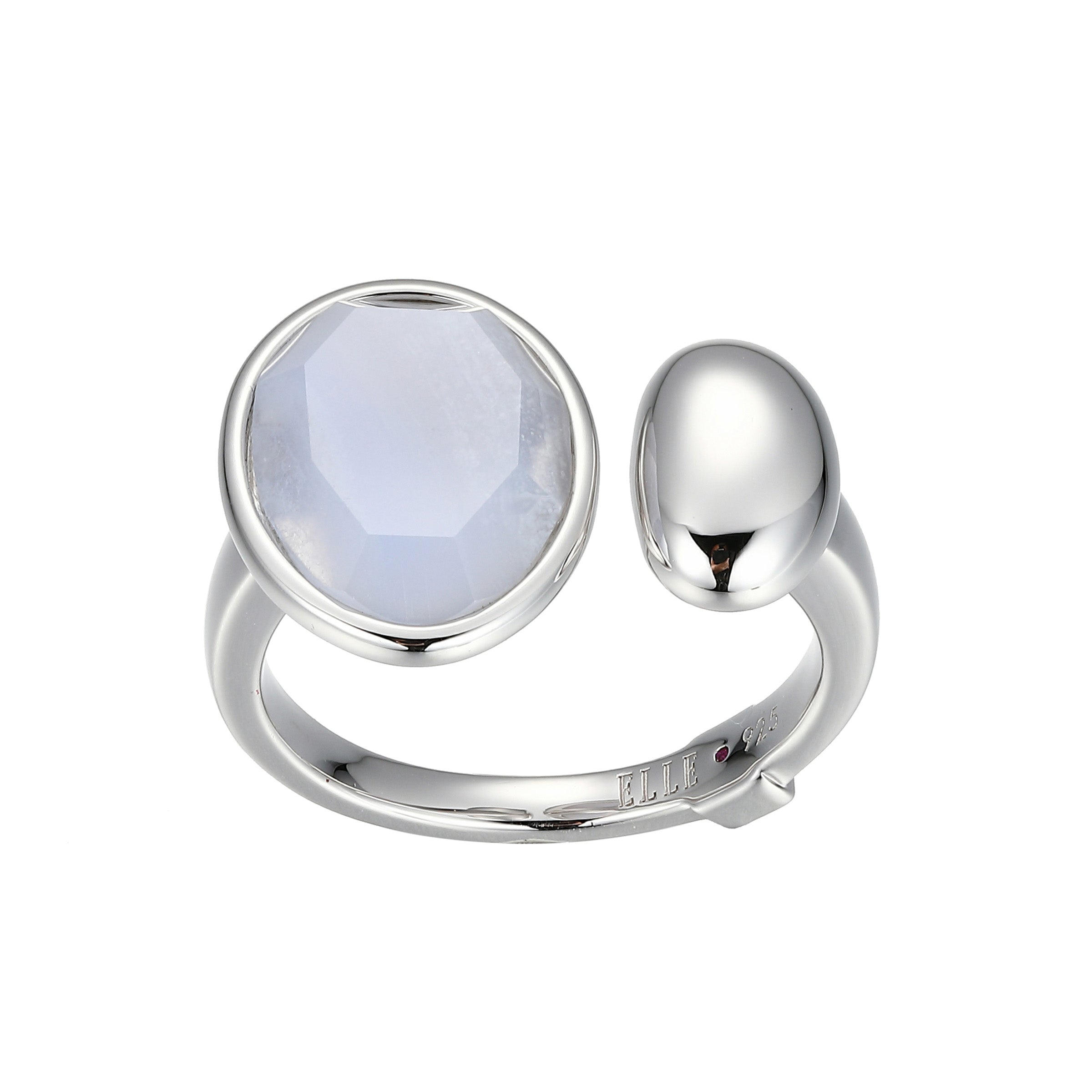 LR0239 - Riviere Blue Lace Agate Ring - Size 6